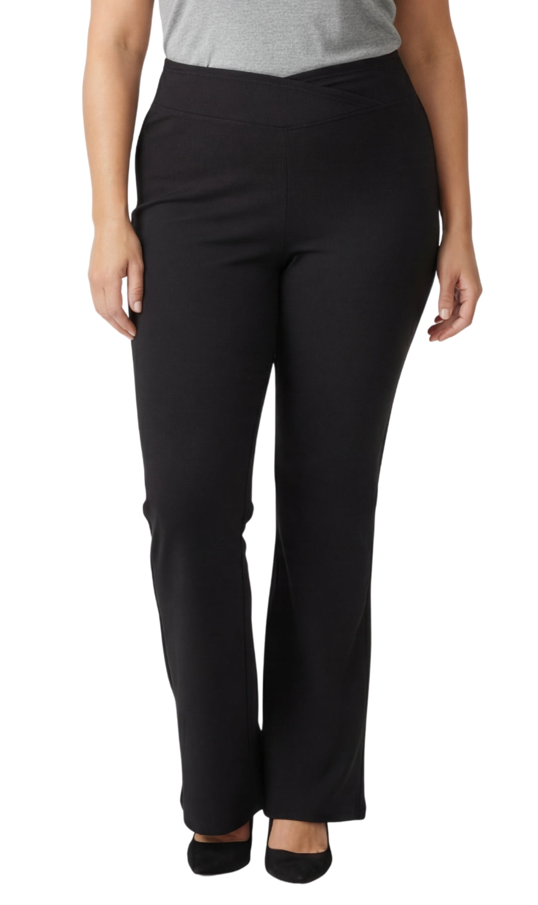 Women's Bootcut Flare Leggings with Crossover Waist