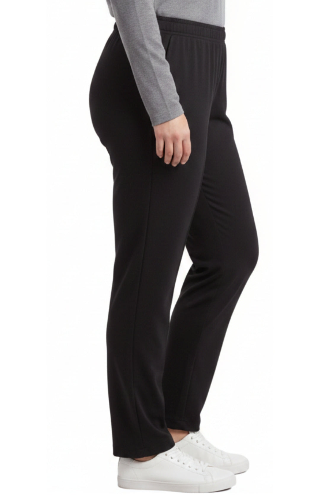 Women's High-Waisted Premium Cotton Stretch Leggings in Dressy Black