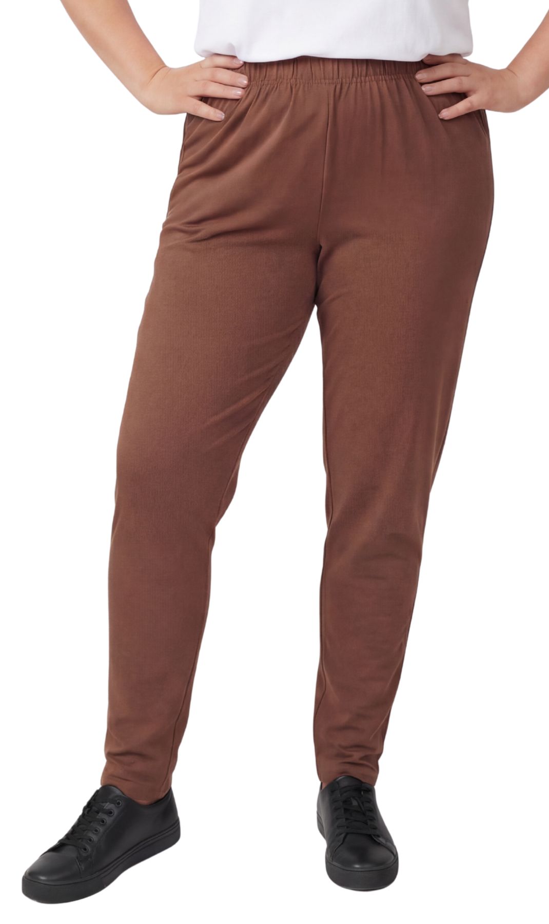 Women's High-Waisted Premium Cotton Stretch Leggings in Dressy Black