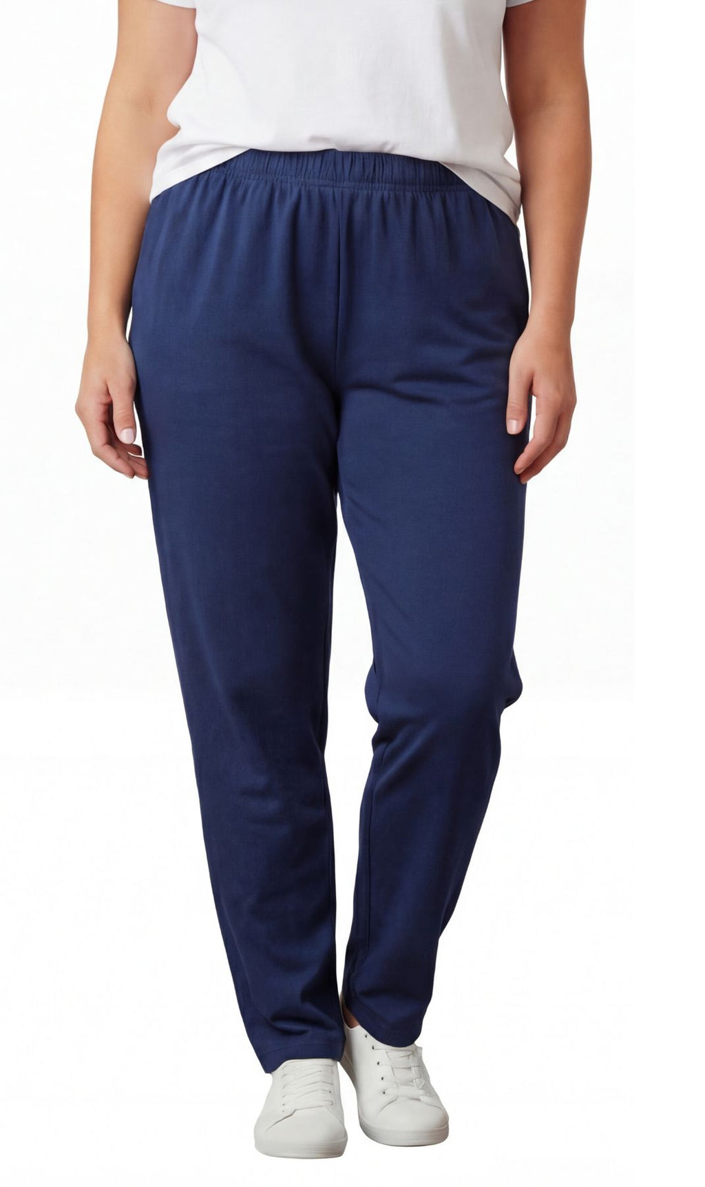 Women's High-Waisted Premium Cotton Stretch Leggings in Dressy Black