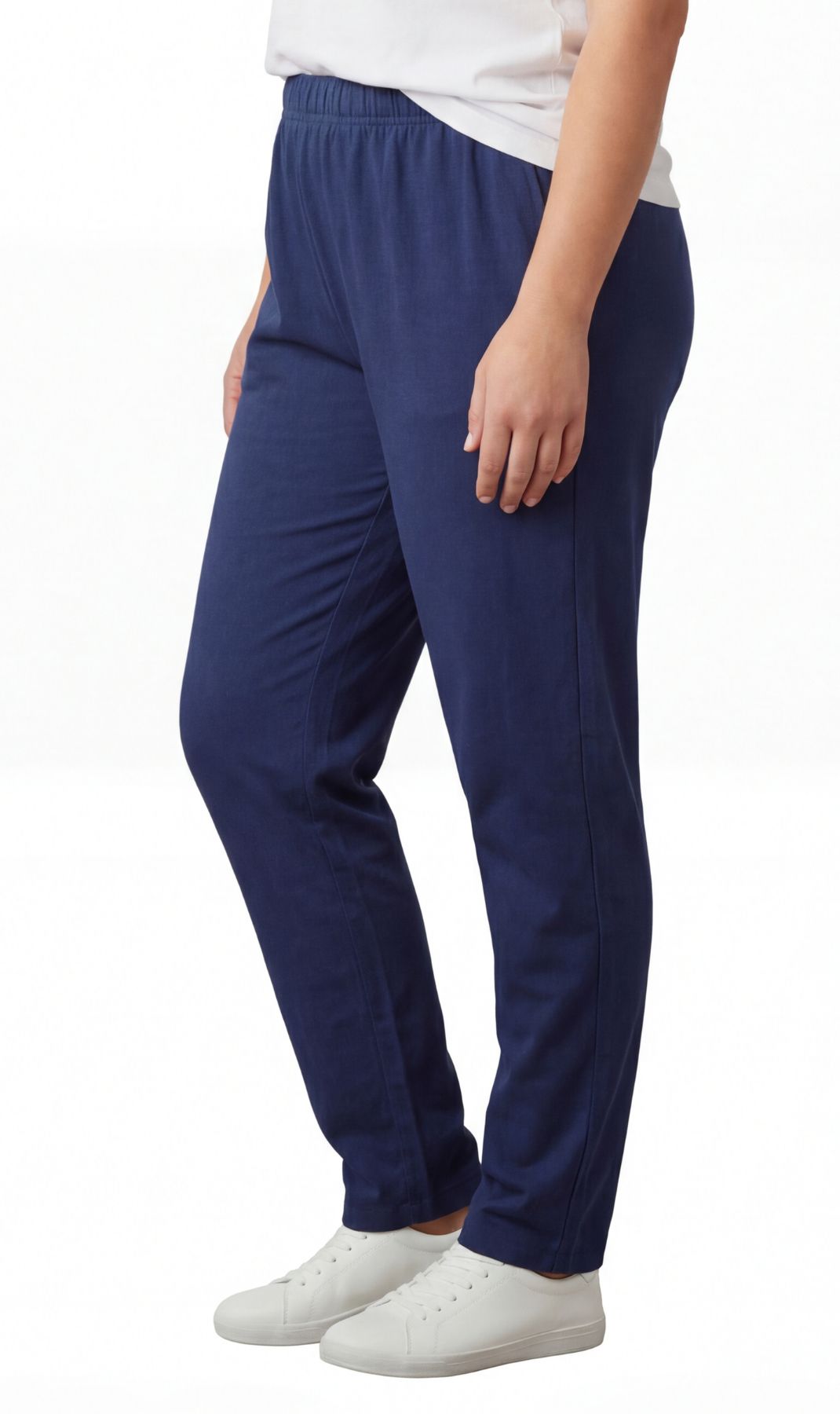 Women's High-Waisted Premium Cotton Stretch Leggings in Dressy Black