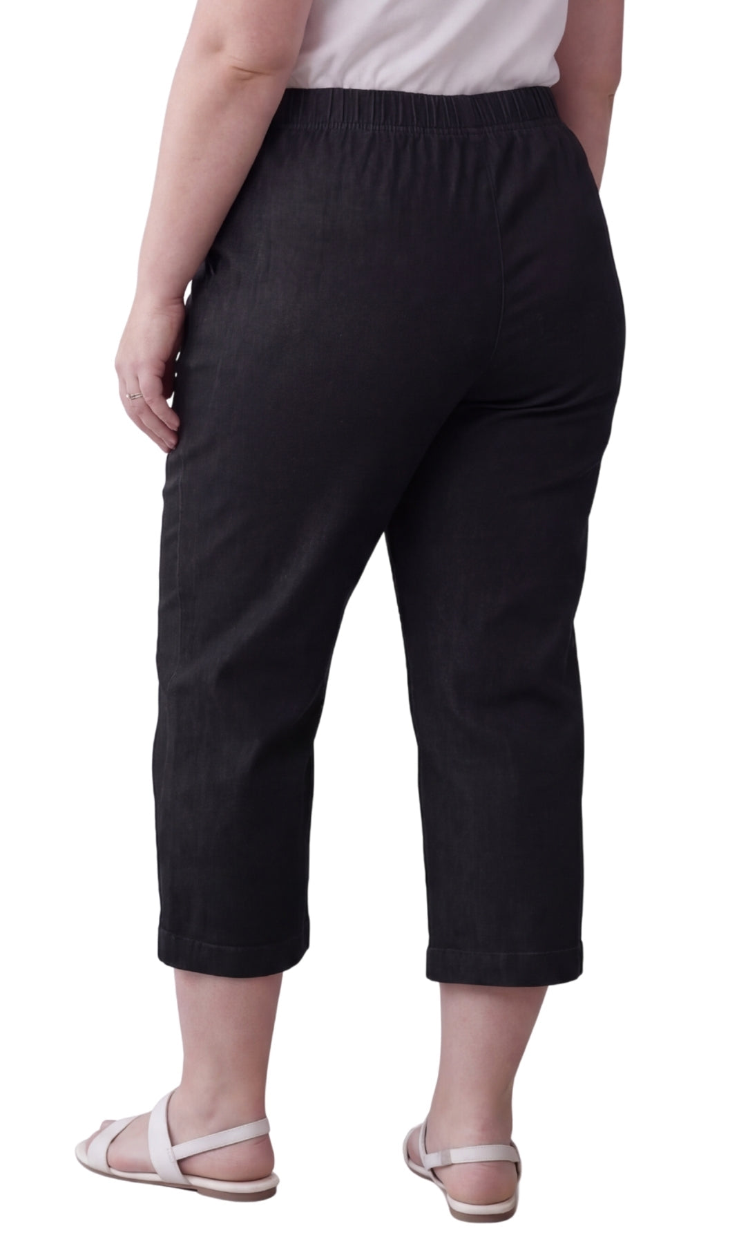 Women's Lightweight Stretch Denim Capri Pants, Mid-Rise Straight