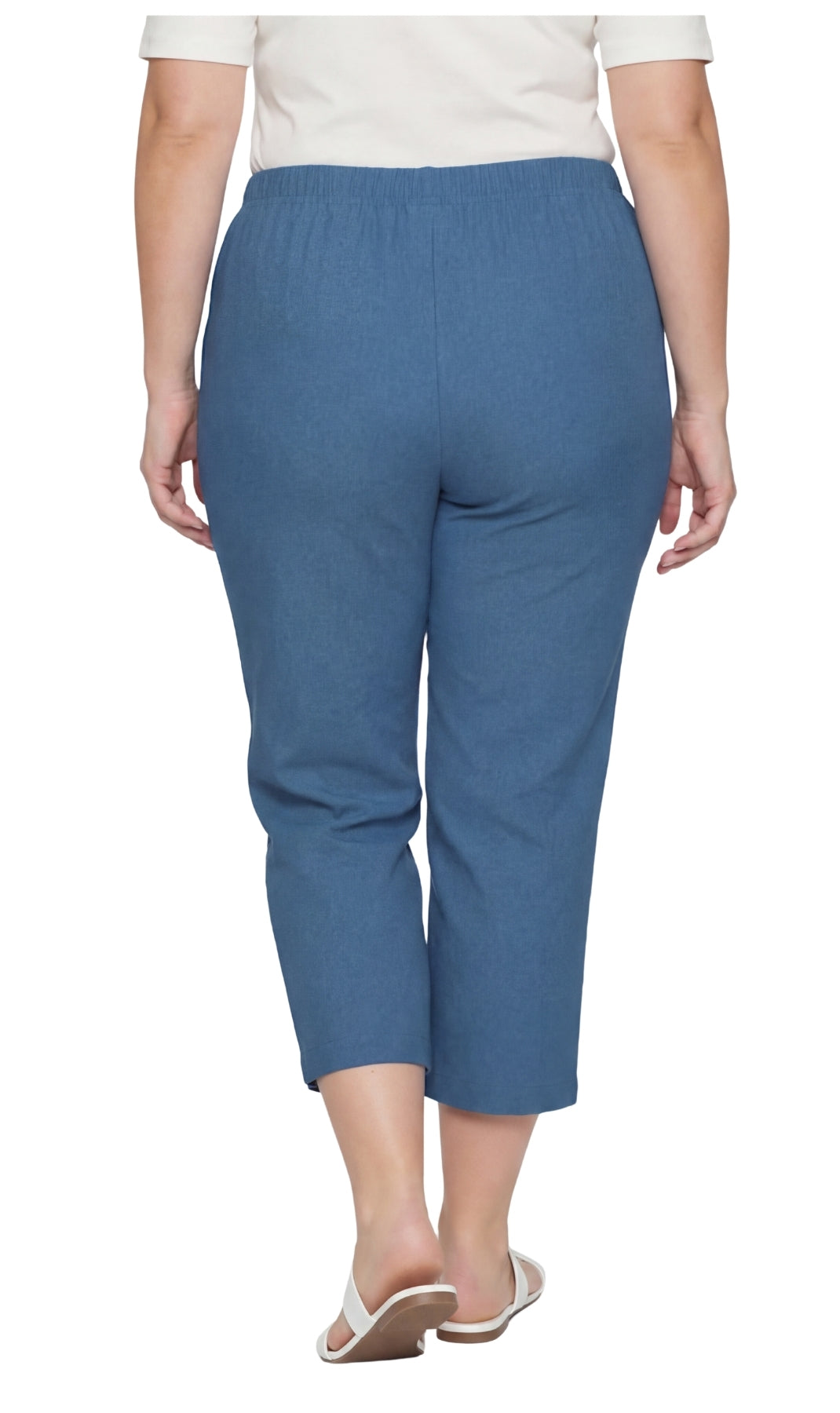 Women's Lightweight Stretch Denim Capri Pants, Mid-Rise Straight