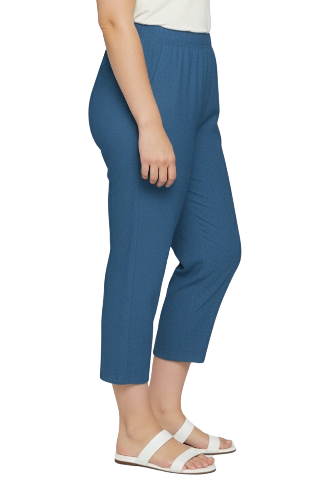 Women's Lightweight Stretch Denim Capri Pants, Mid-Rise Straight