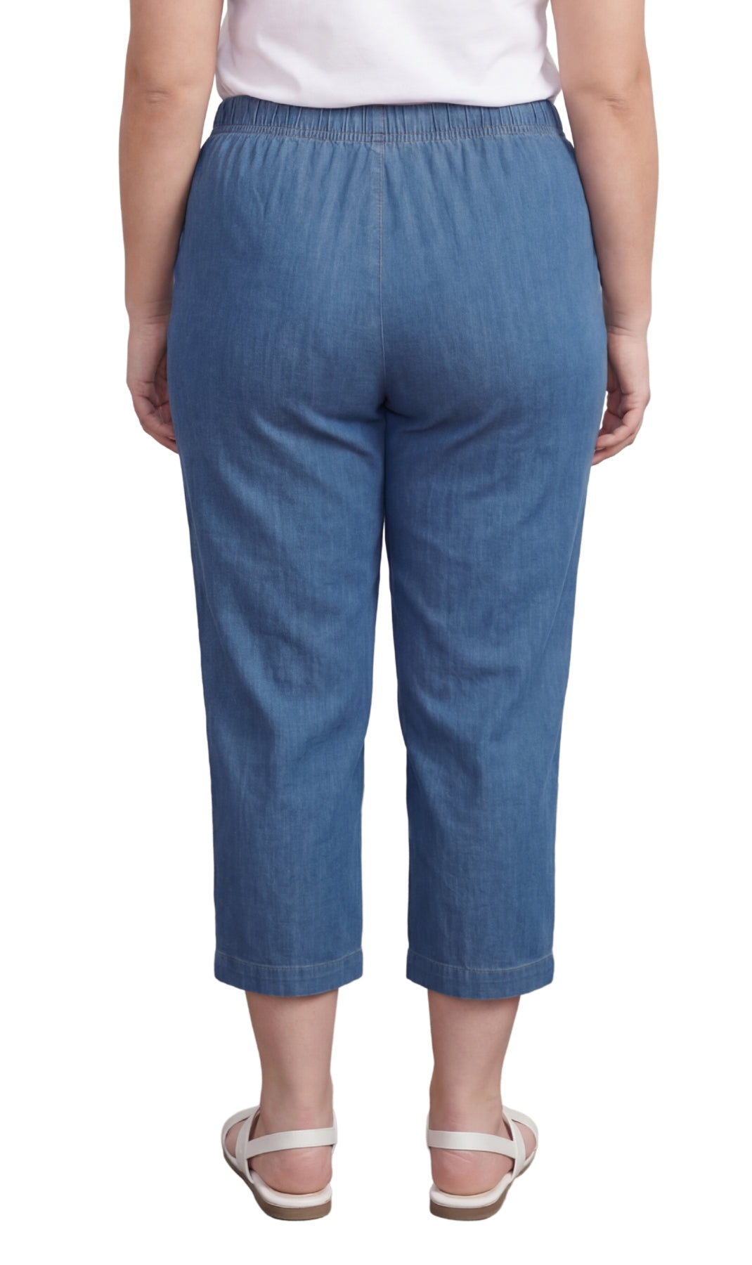 Women's Lightweight Stretch Denim Capri Pants, Mid-Rise Straight