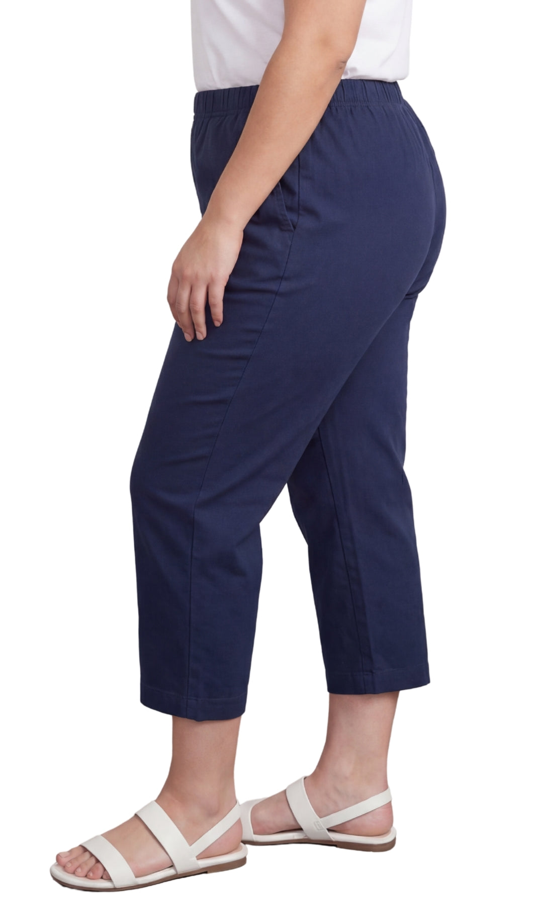 Women's Lightweight Stretch Denim Capri Pants, Mid-Rise Straight