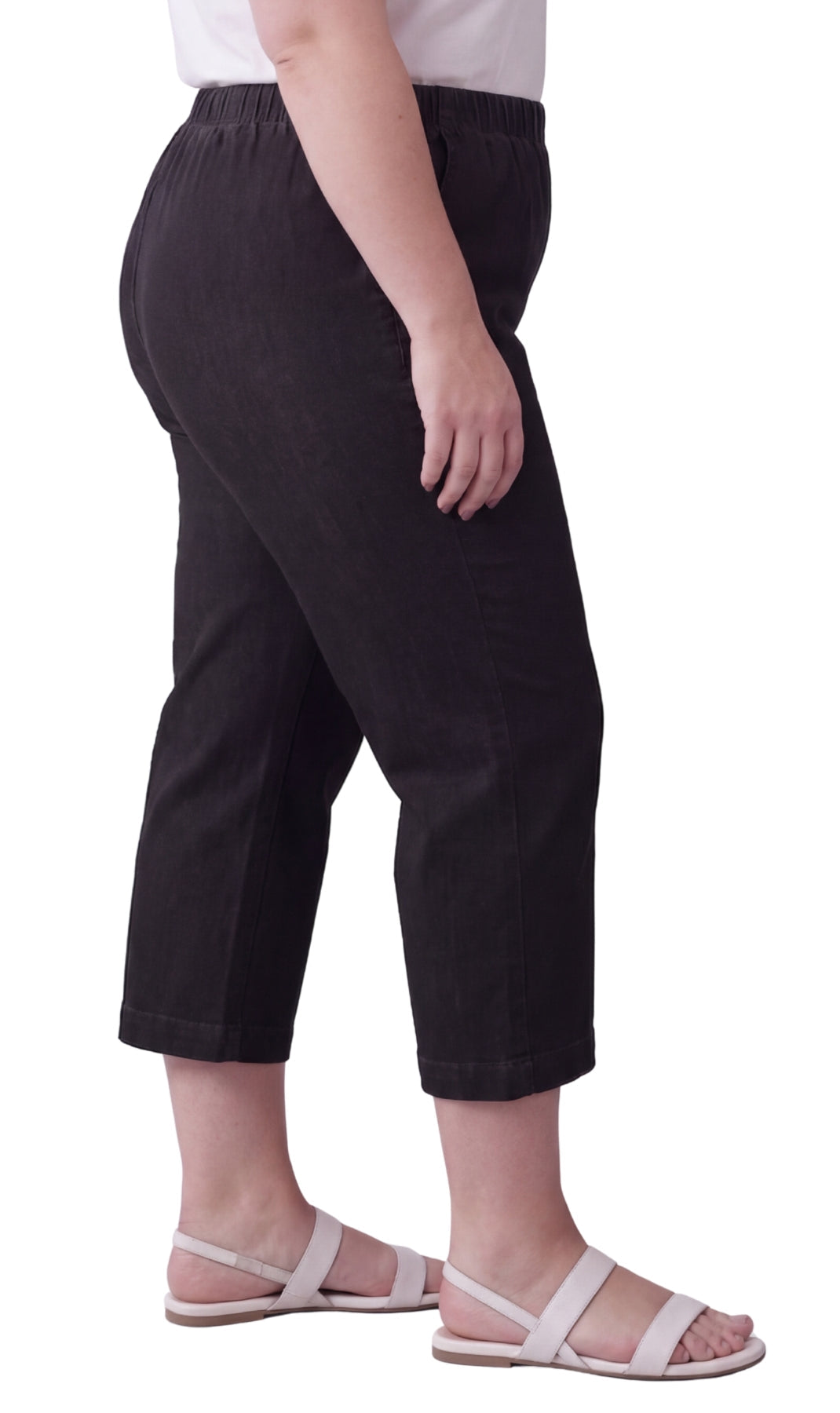 Women's Lightweight Stretch Denim Capri Pants, Mid-Rise Straight