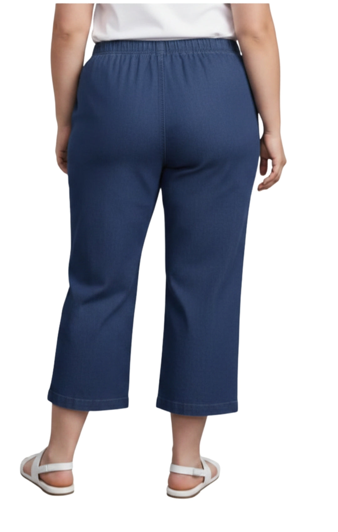 Women's Lightweight Stretch Denim Capri Pants, Mid-Rise Straight