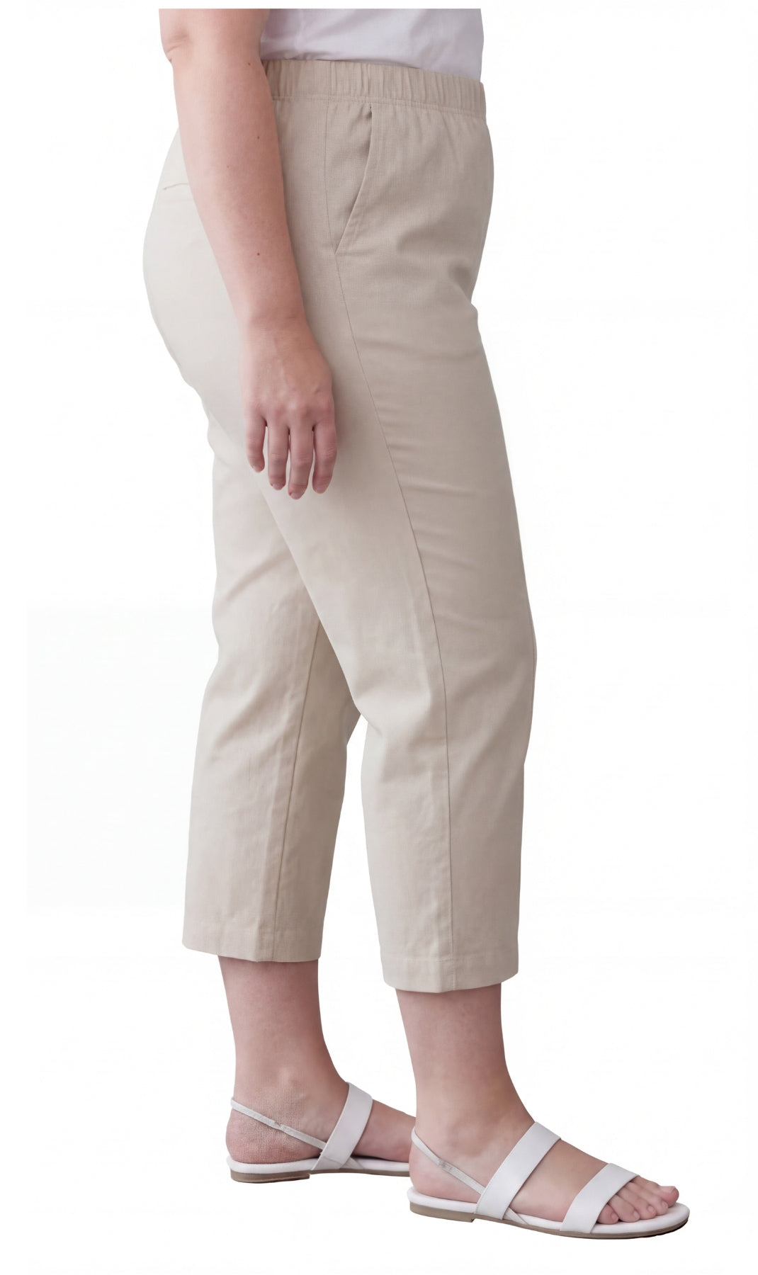 Women's Lightweight Stretch Denim Capri Pants, Mid-Rise Straight