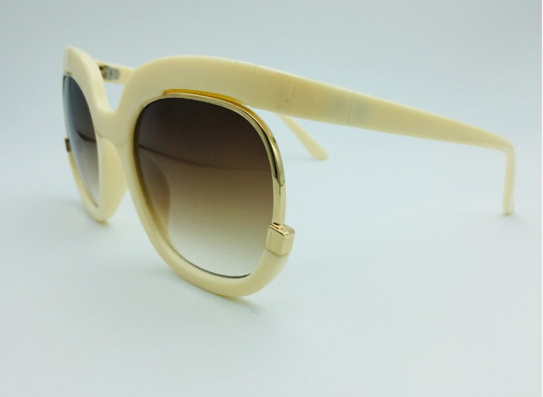 Cat Eye Half-Frame UV400 Sunglasses for Women