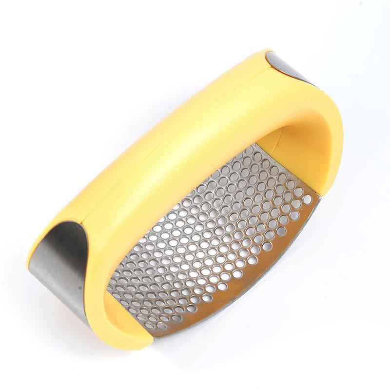 Stainless Steel Garlic Press - Ergonomic Manual Masher Tool