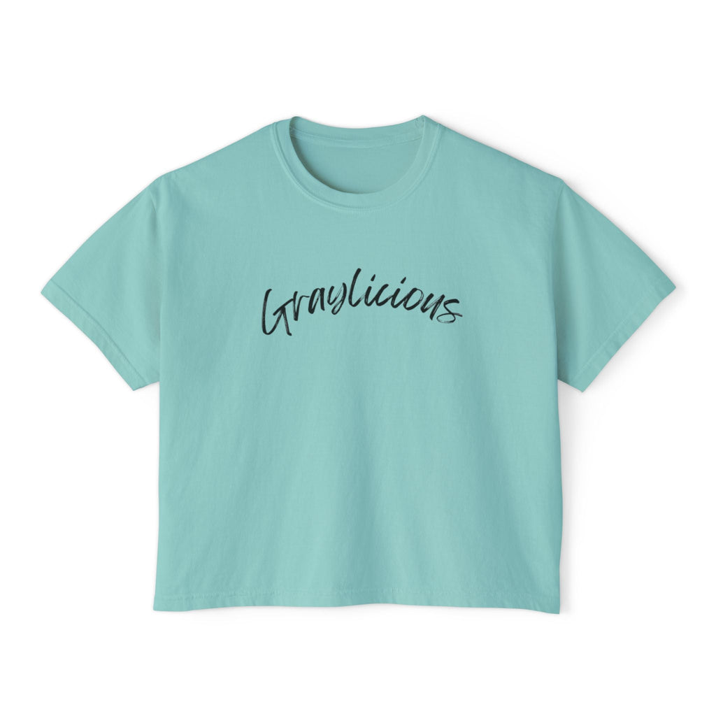 Women's Boxy Cotton Oversized Crewneck Short Sleeve Tee