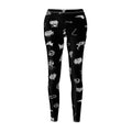 Wingbats Graphic Print Leggings Black Skinny Fit Pants - Image 2
