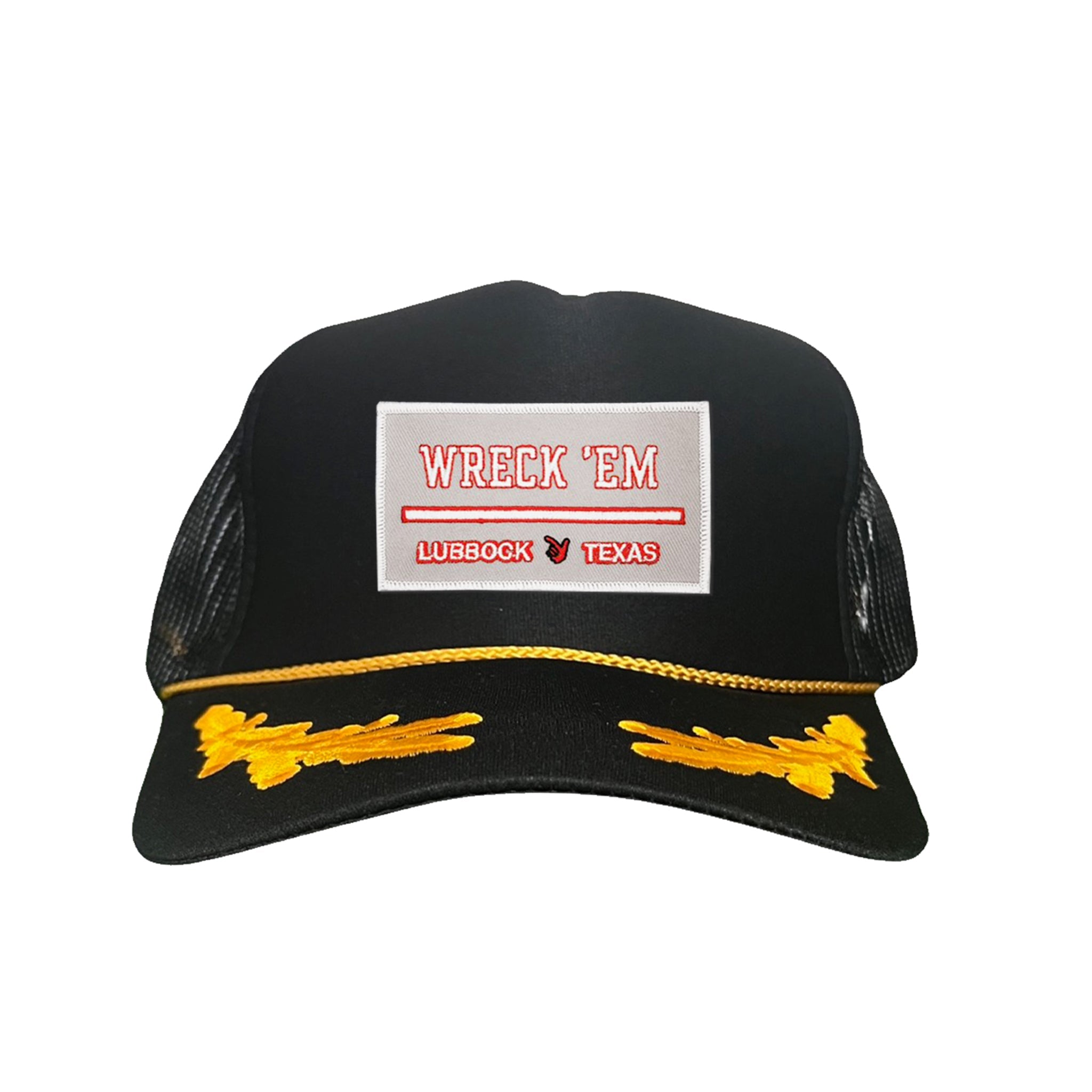 Texas Tech Wreck'Em Tech Lubbock Rectangle Patch Snapback Hat