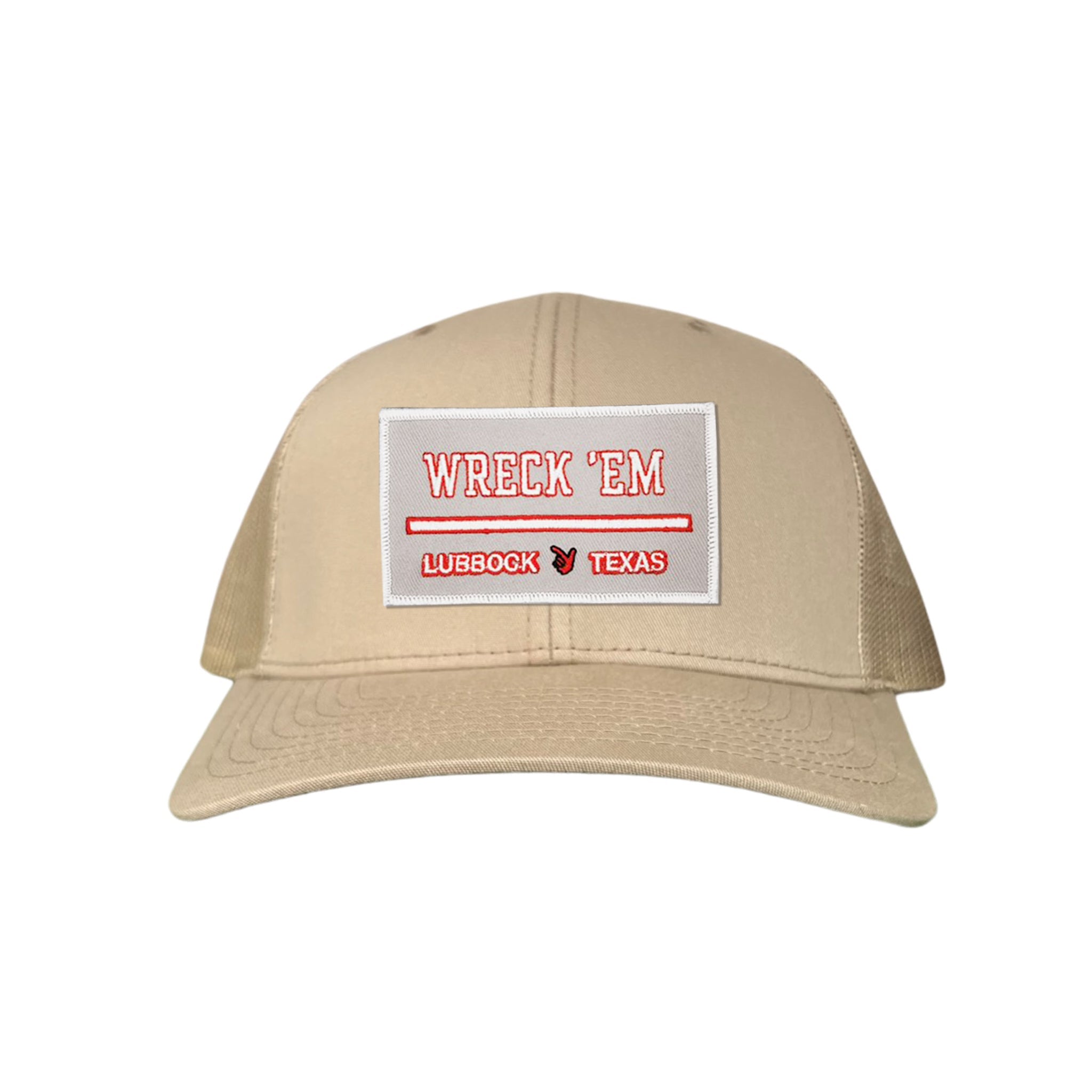 Texas Tech Wreck'Em Tech Lubbock Rectangle Patch Snapback Hat