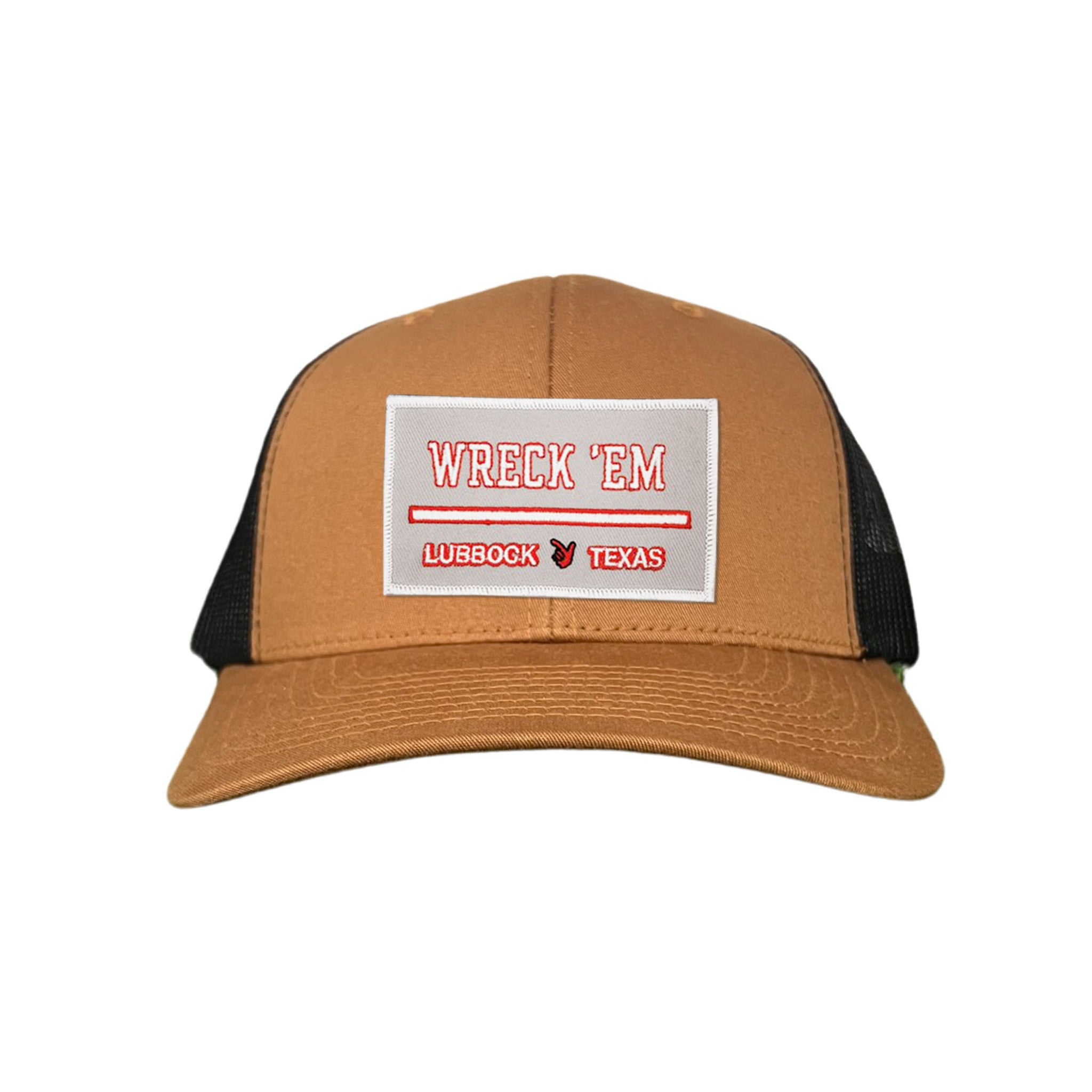 Texas Tech Wreck'Em Tech Lubbock Rectangle Patch Snapback Hat