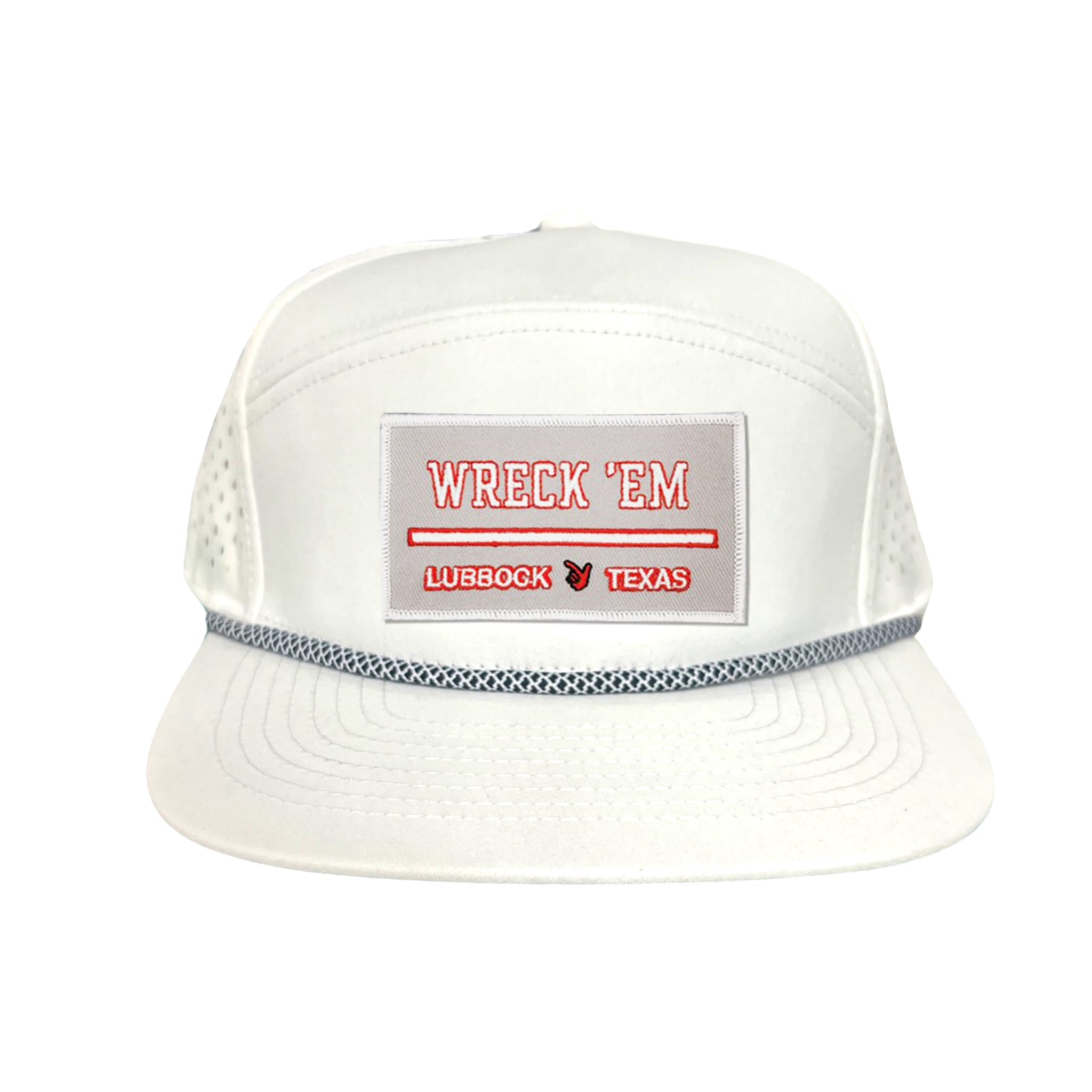 Texas Tech Wreck'Em Tech Lubbock Rectangle Patch Snapback Hat