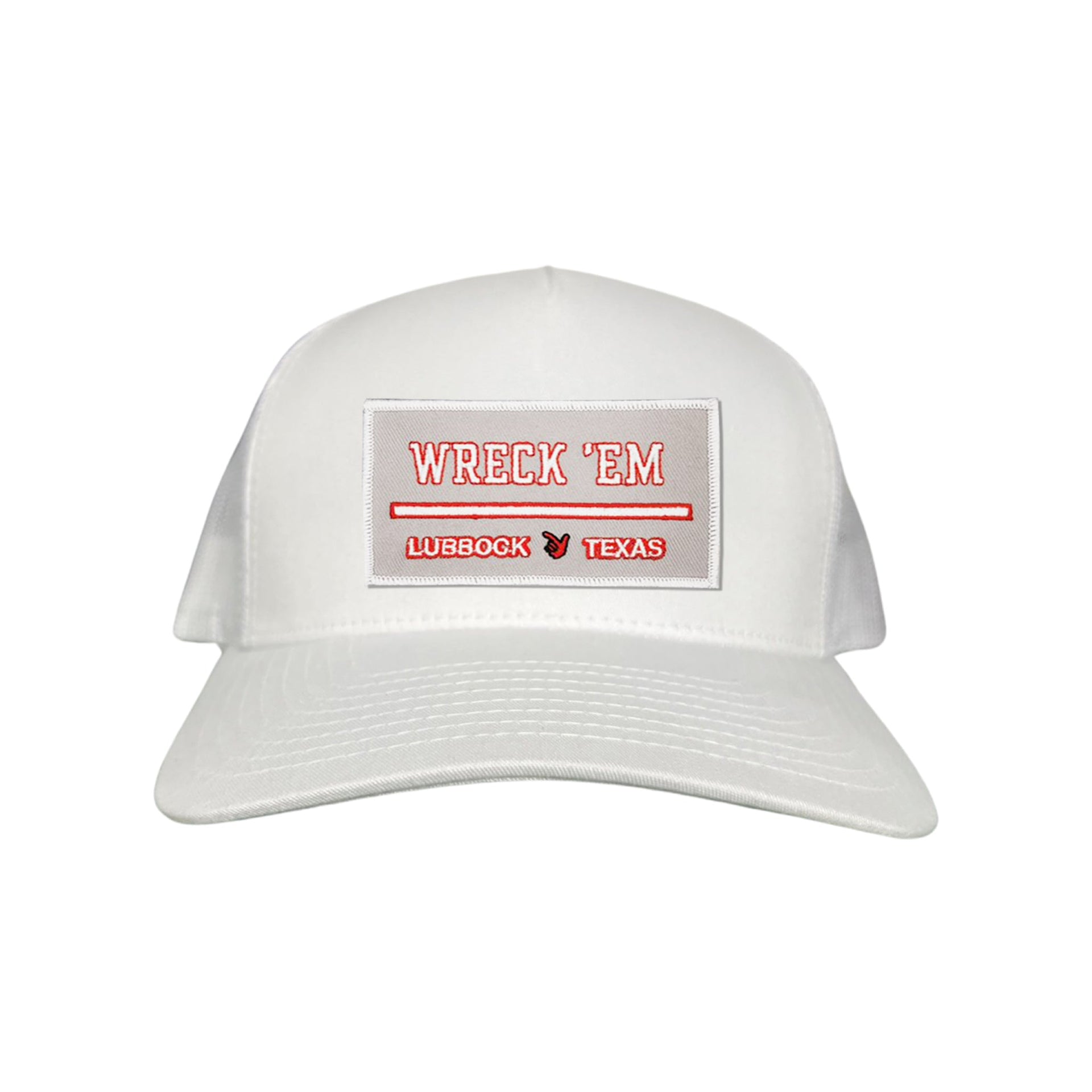 Texas Tech Wreck'Em Tech Lubbock Rectangle Patch Snapback Hat