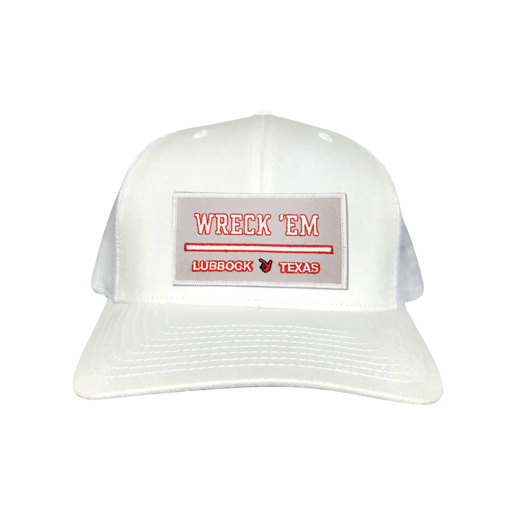 Texas Tech Wreck'Em Tech Lubbock Rectangle Patch Snapback Hat