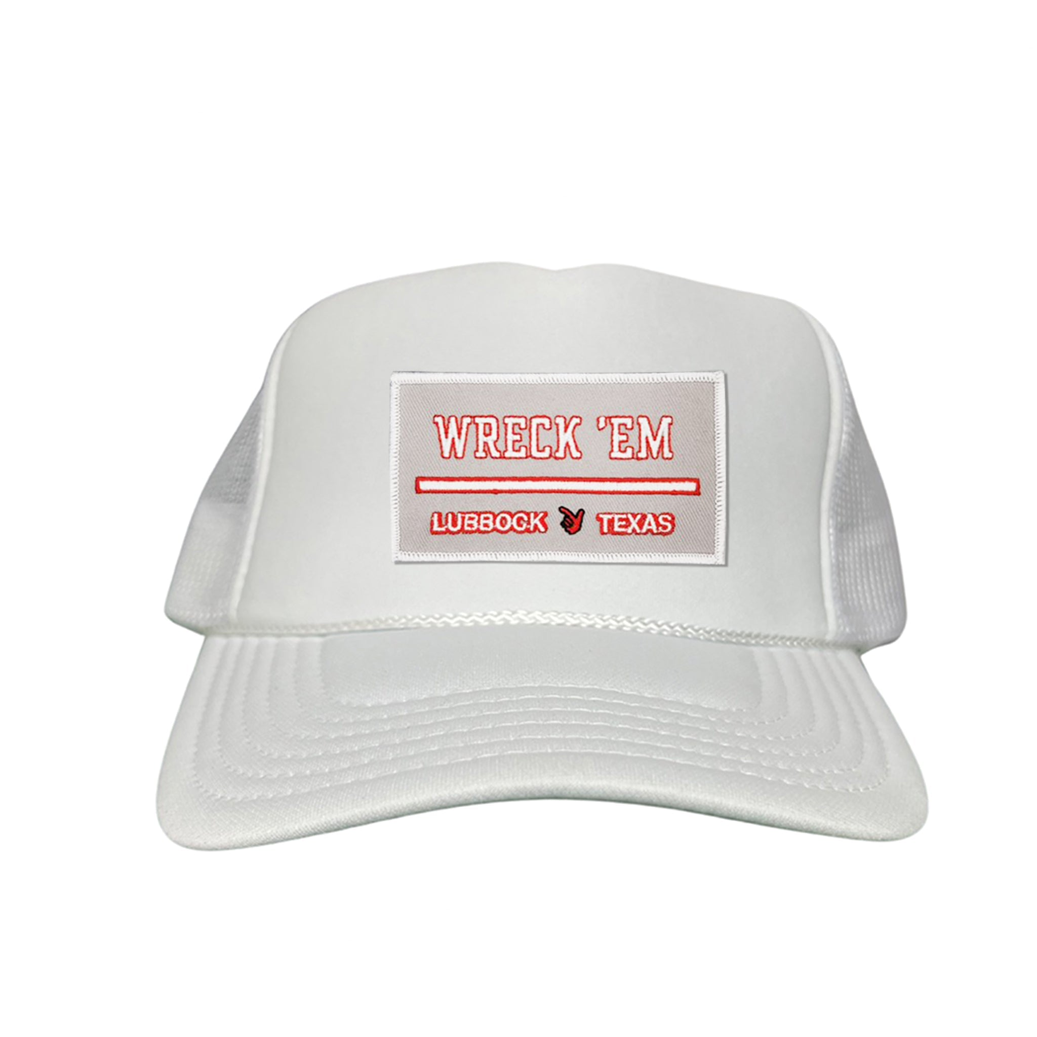Texas Tech Wreck'Em Tech Lubbock Rectangle Patch Snapback Hat