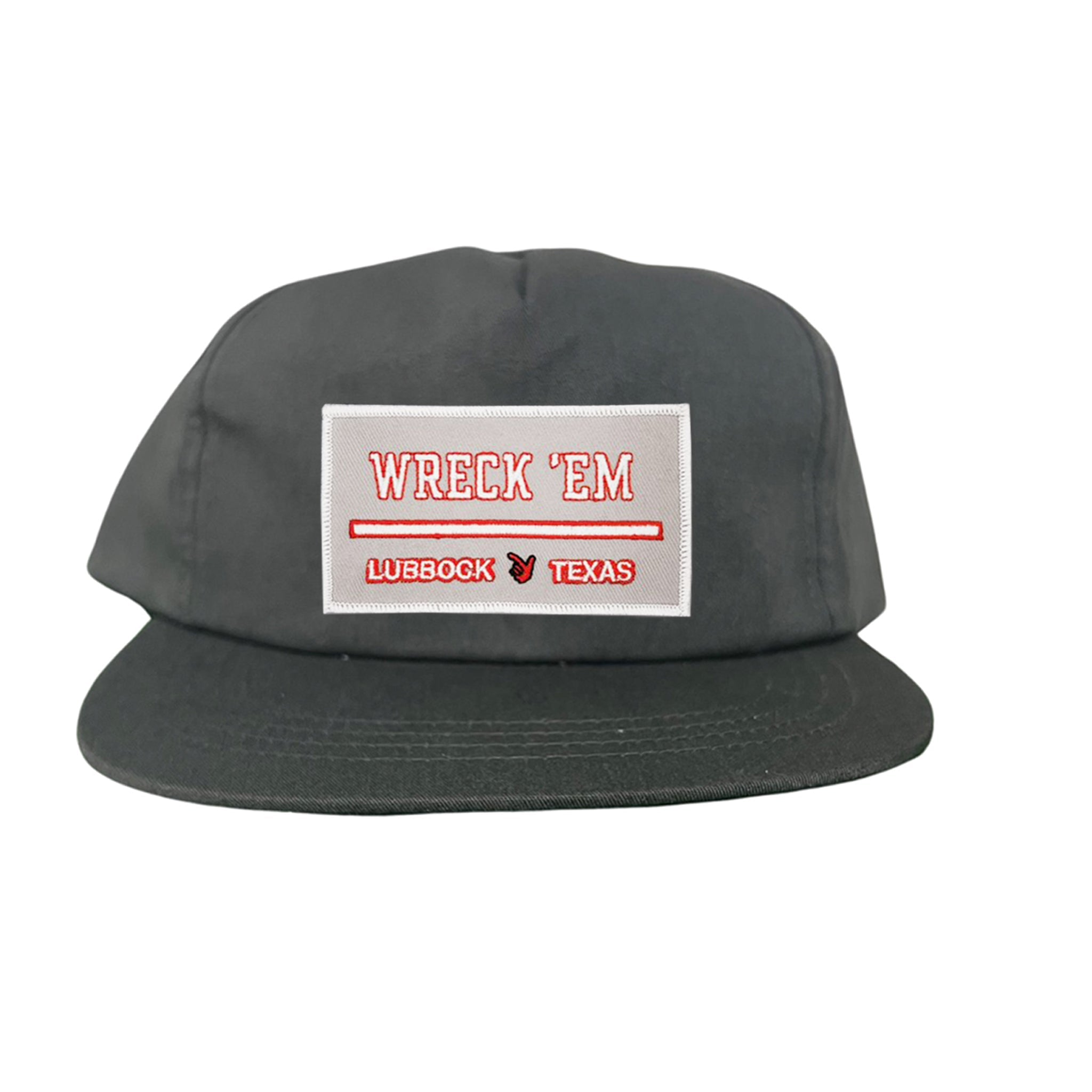 Texas Tech Wreck'Em Tech Lubbock Rectangle Patch Snapback Hat