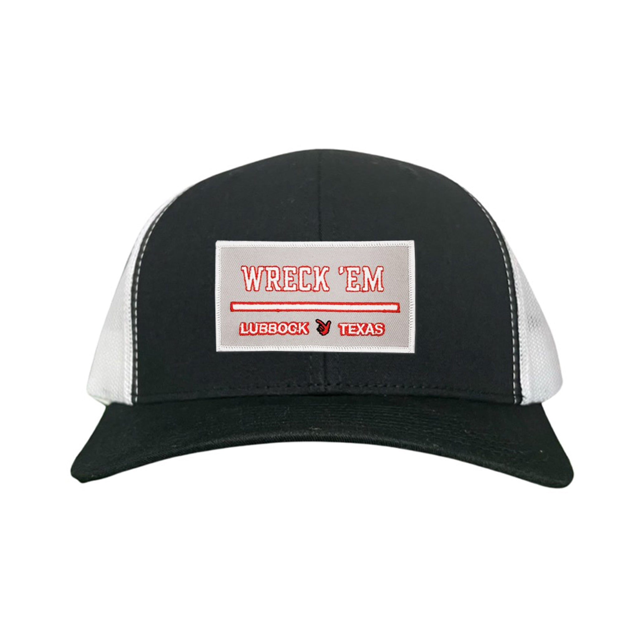 Texas Tech Wreck'Em Tech Lubbock Rectangle Patch Snapback Hat