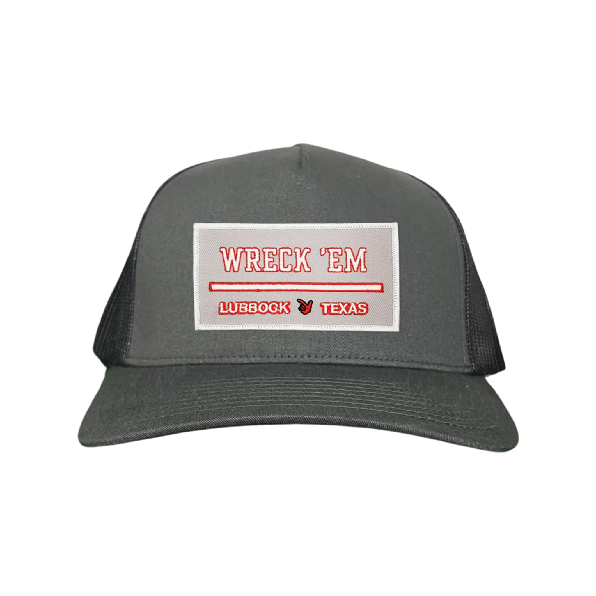 Texas Tech Wreck'Em Tech Lubbock Rectangle Patch Snapback Hat