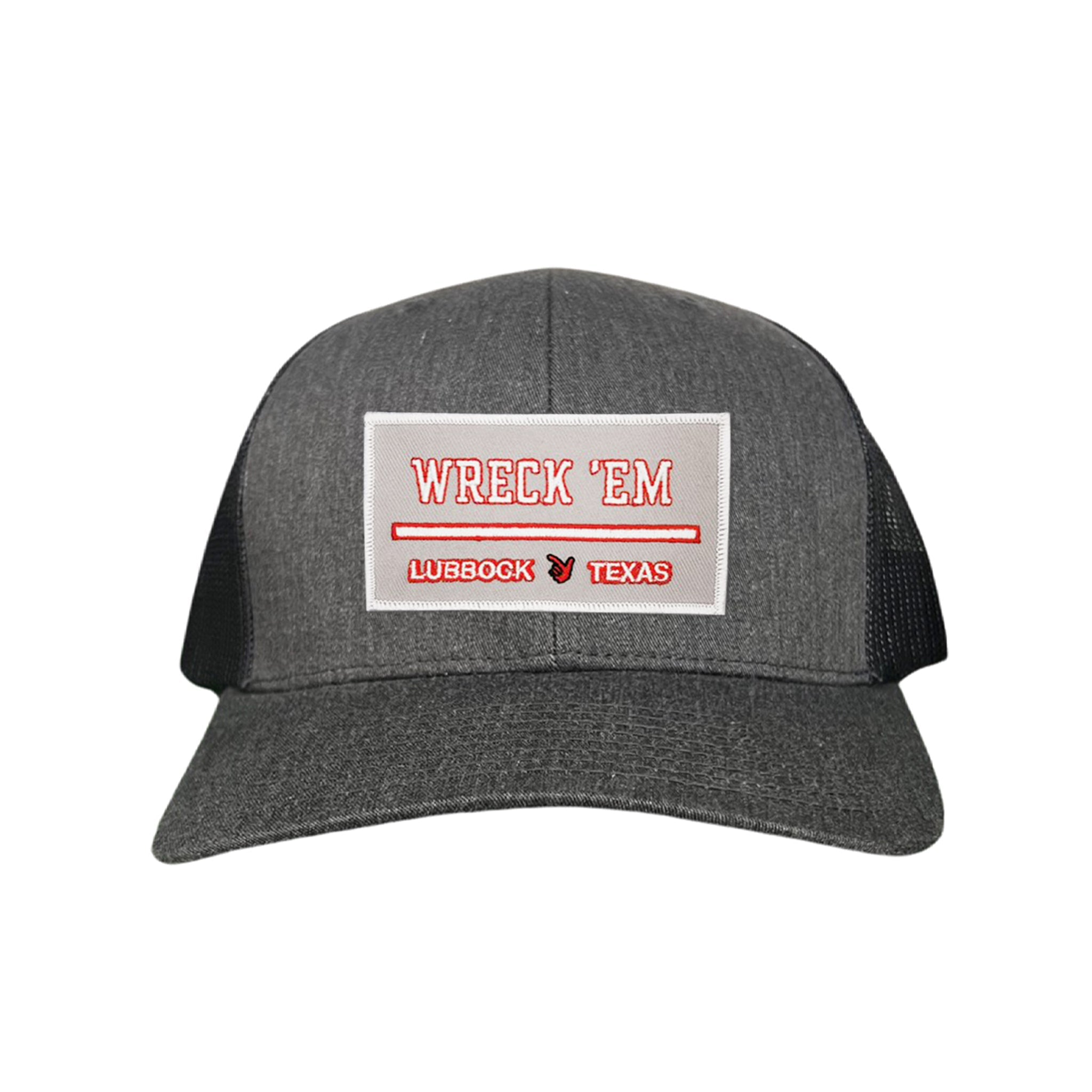 Texas Tech Wreck'Em Tech Lubbock Rectangle Patch Snapback Hat
