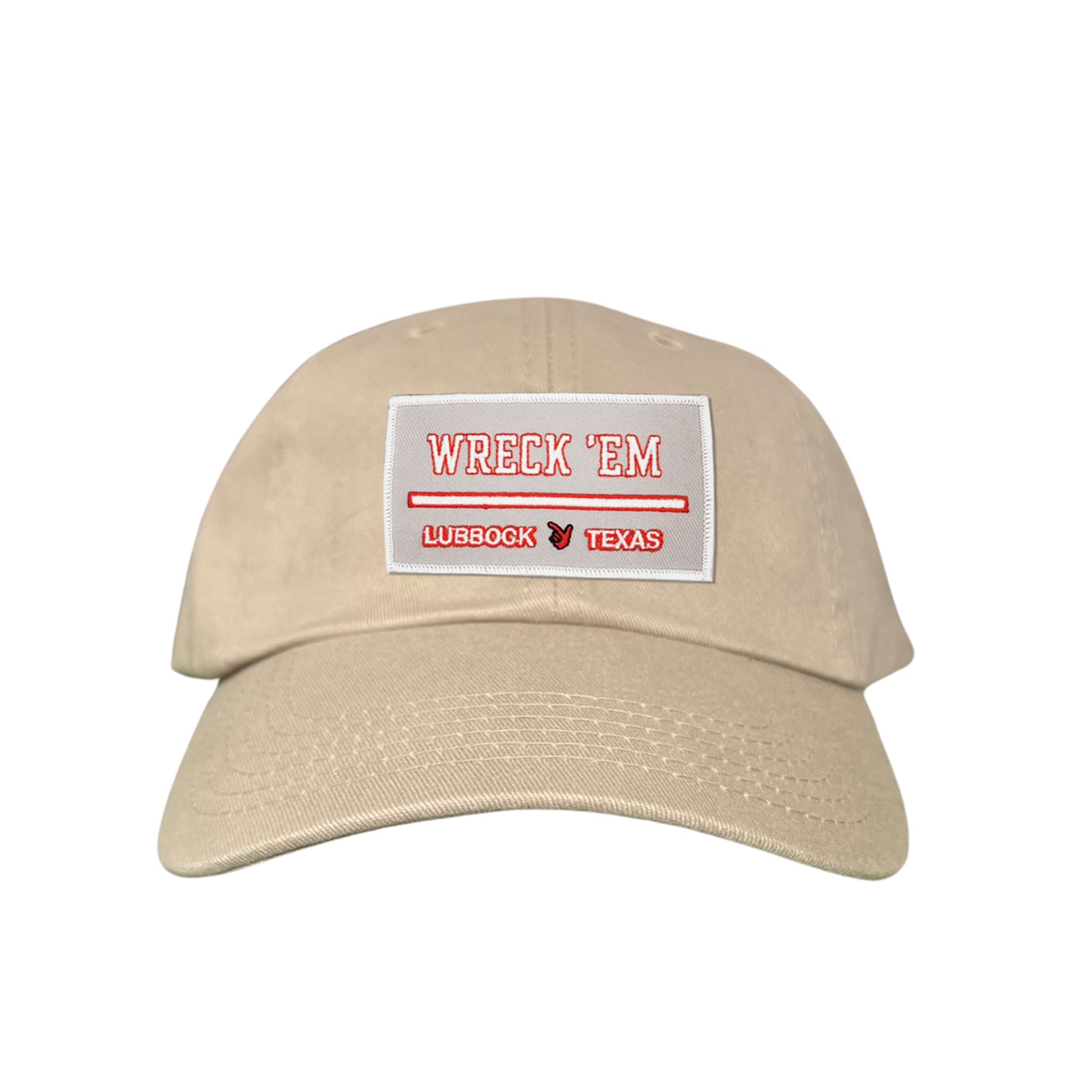 Texas Tech Wreck'Em Tech Lubbock Rectangle Patch Snapback Hat