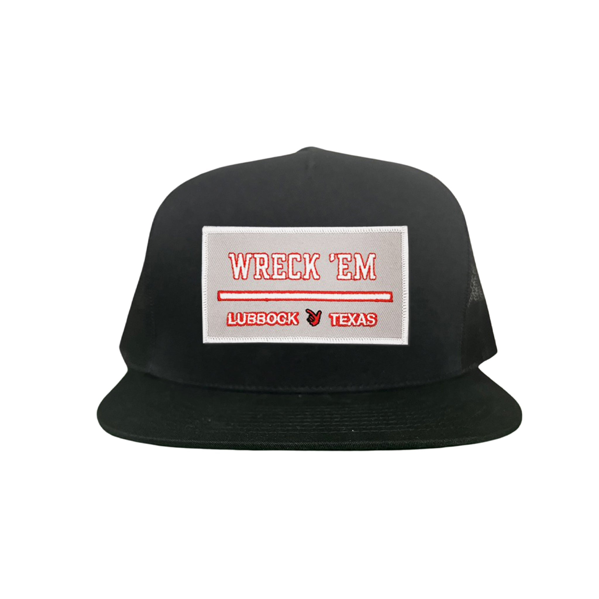 Texas Tech Wreck'Em Tech Lubbock Rectangle Patch Snapback Hat