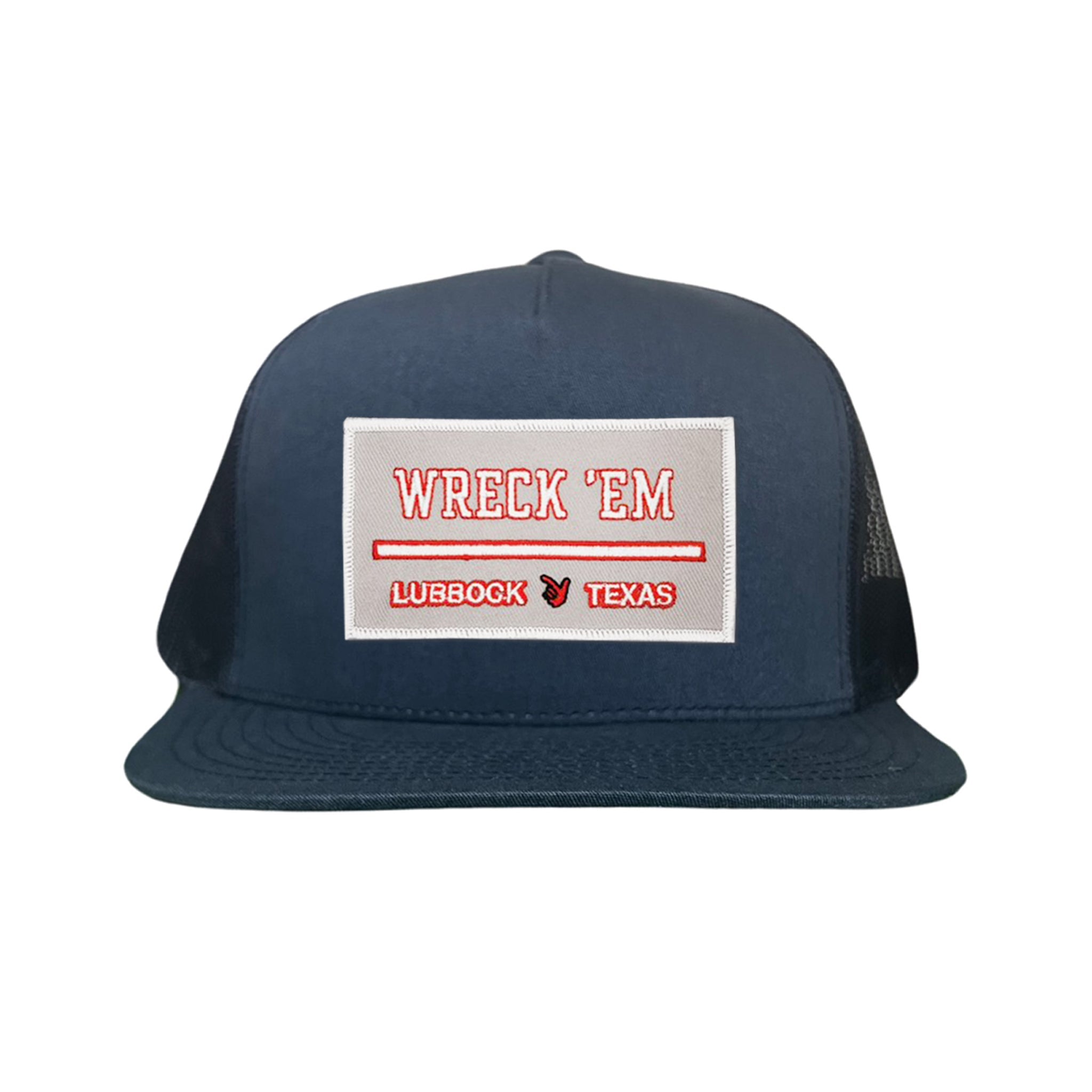 Texas Tech Wreck'Em Tech Lubbock Rectangle Patch Snapback Hat