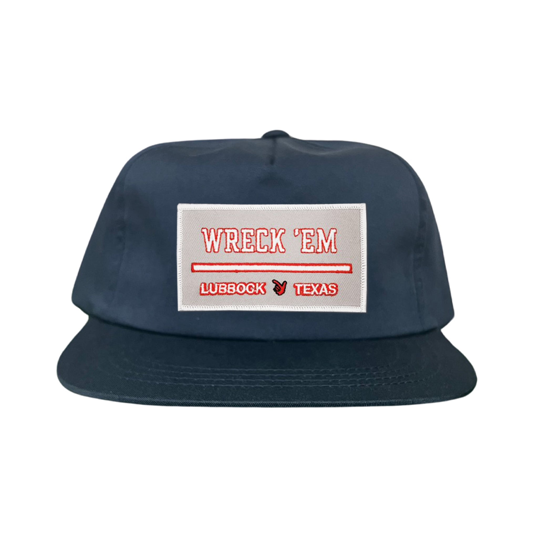 Texas Tech Wreck'Em Tech Lubbock Rectangle Patch Snapback Hat