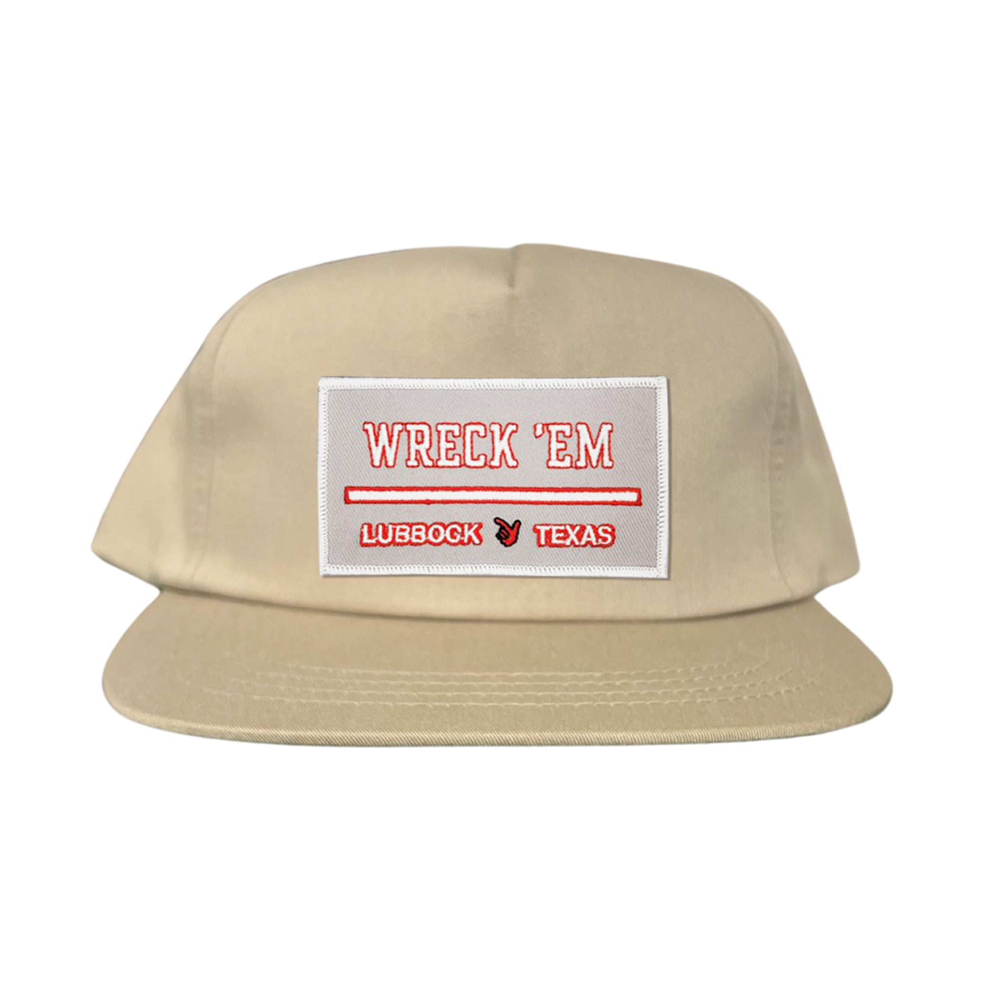 Texas Tech Wreck'Em Tech Lubbock Rectangle Patch Snapback Hat