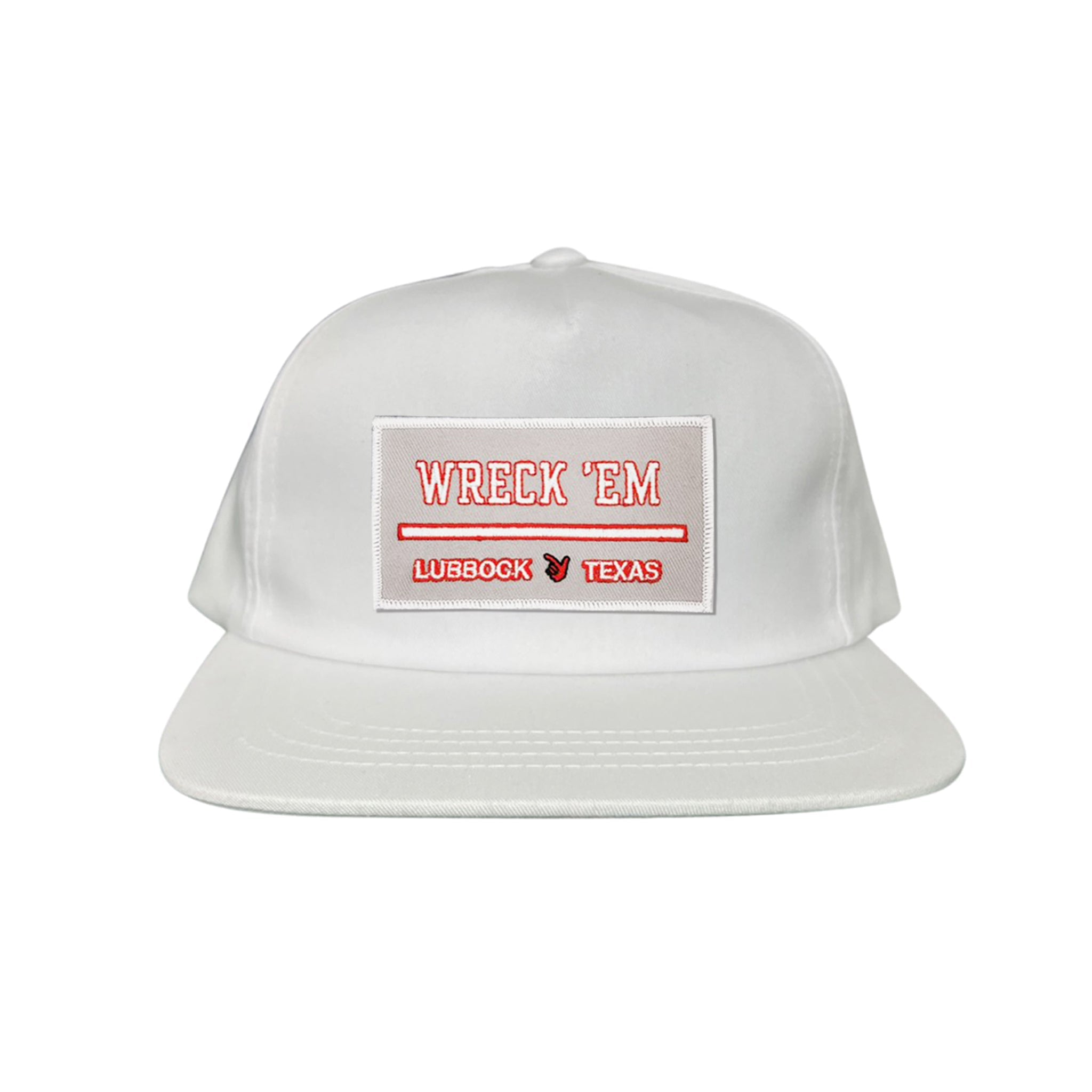 Texas Tech Wreck'Em Tech Lubbock Rectangle Patch Snapback Hat