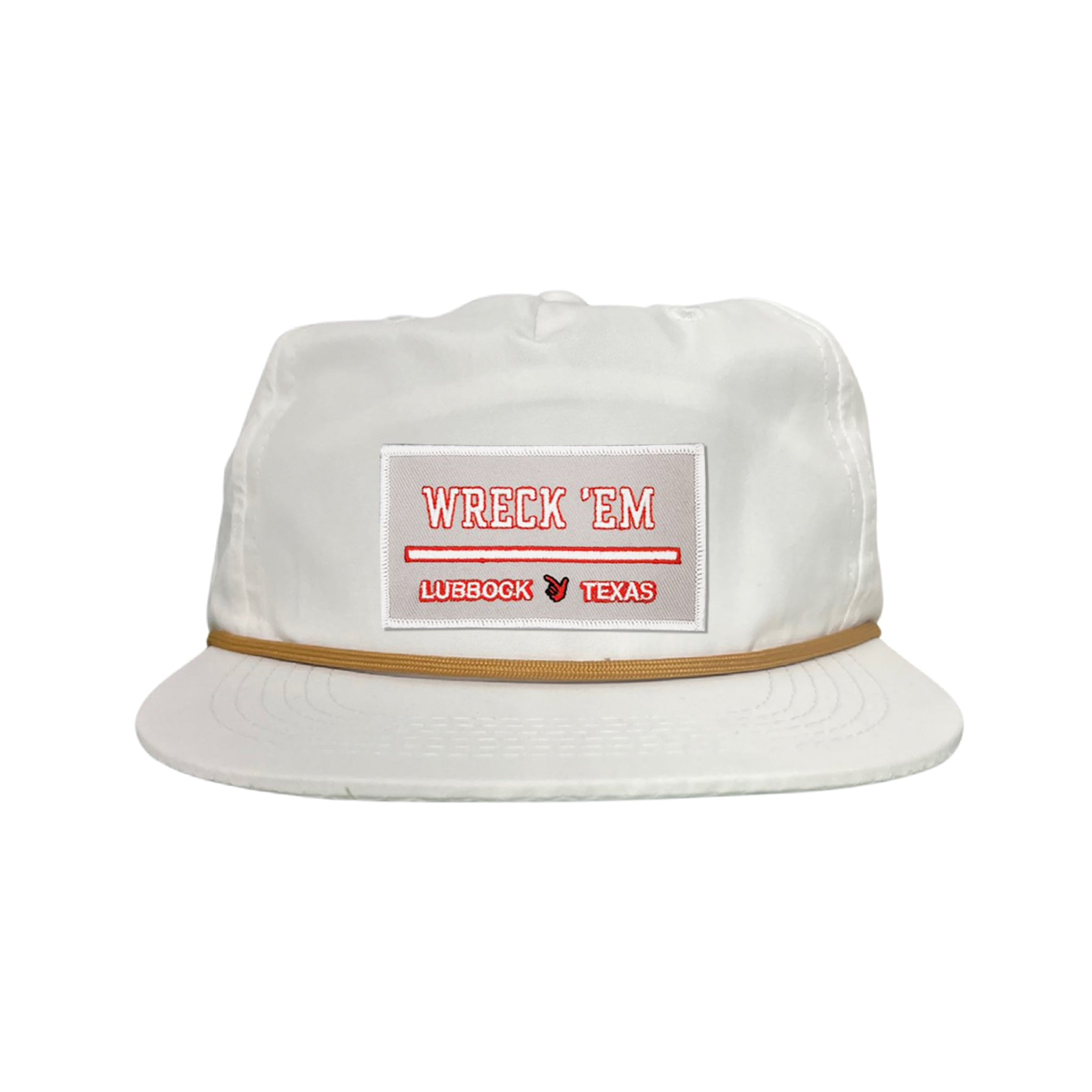 Texas Tech Wreck'Em Tech Lubbock Rectangle Patch Snapback Hat