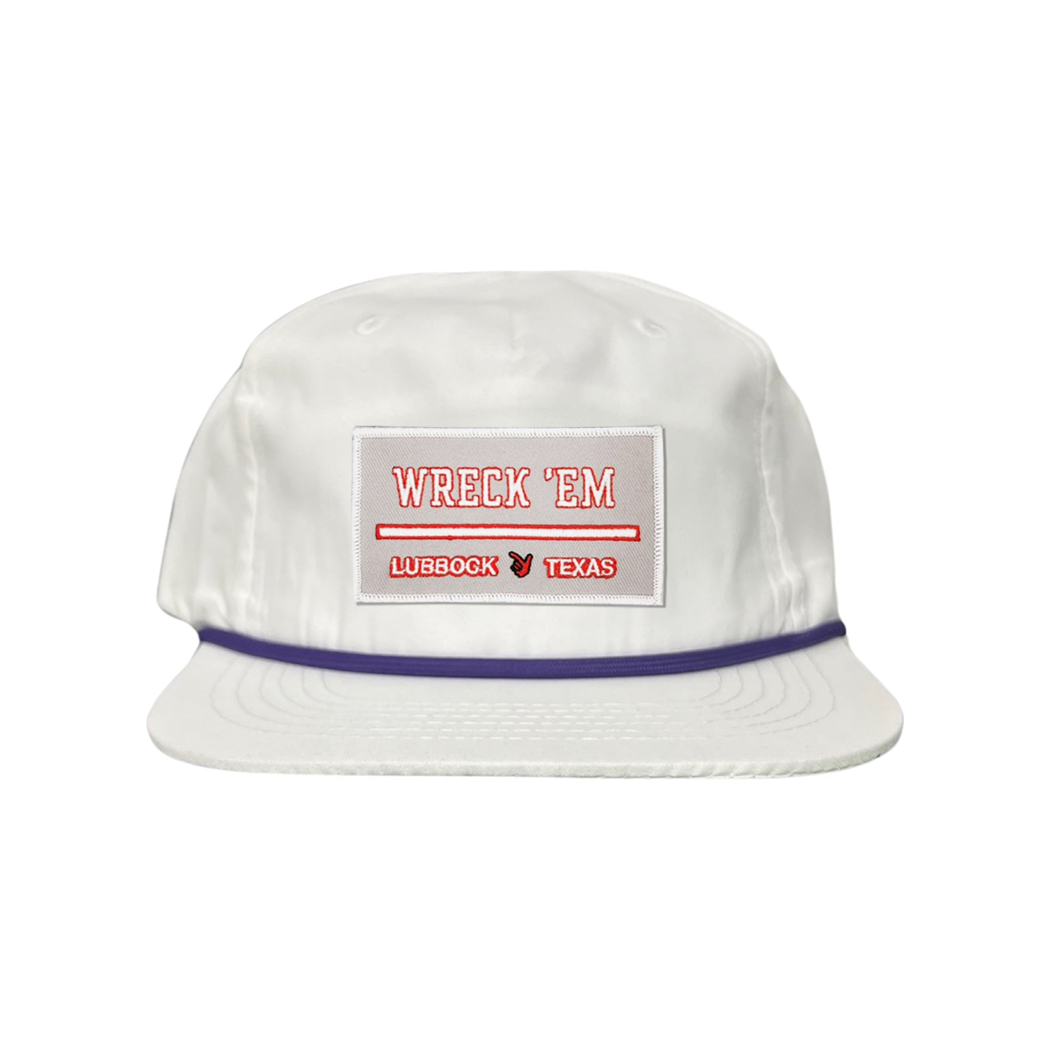 Texas Tech Wreck'Em Tech Lubbock Rectangle Patch Snapback Hat