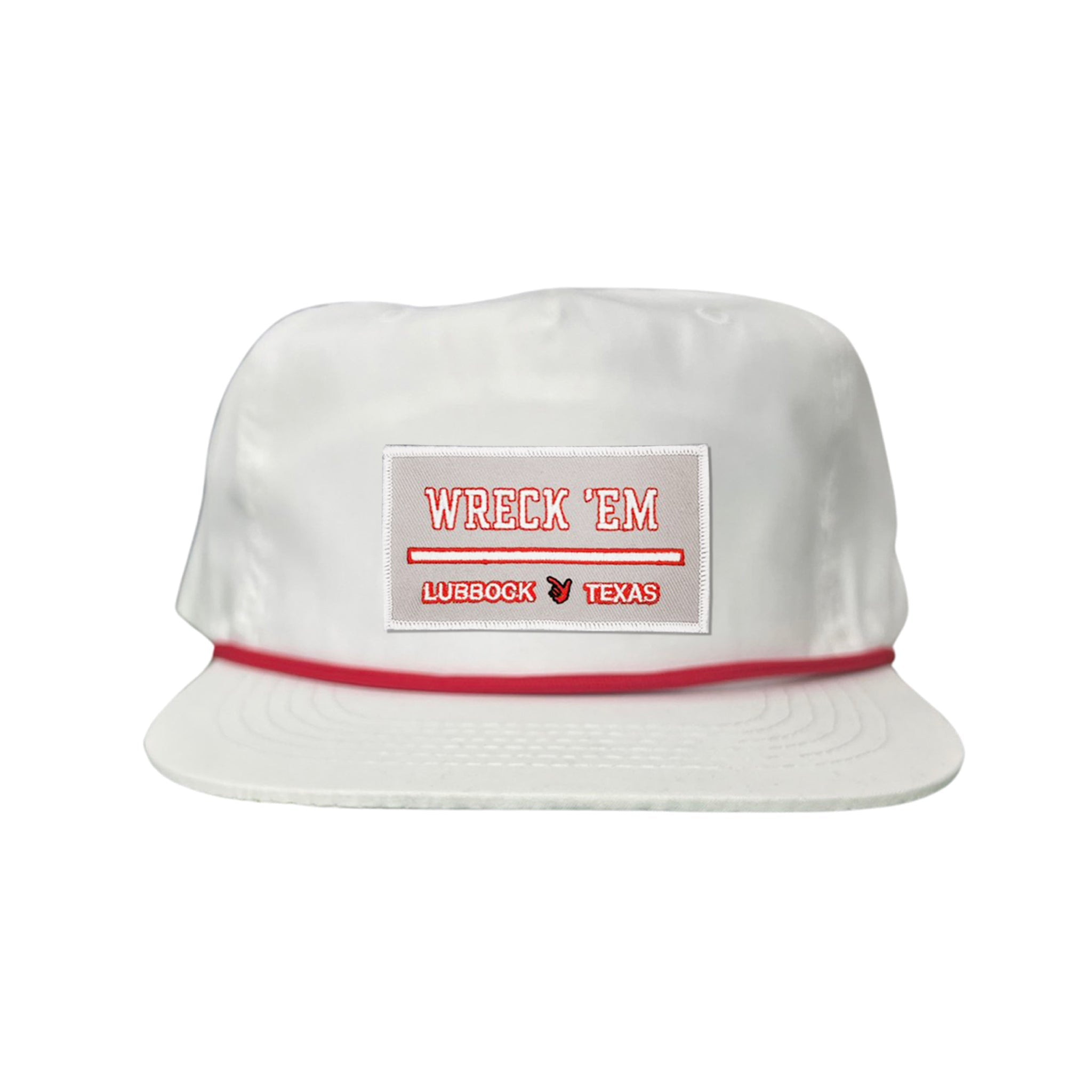 Texas Tech Wreck'Em Tech Lubbock Rectangle Patch Snapback Hat