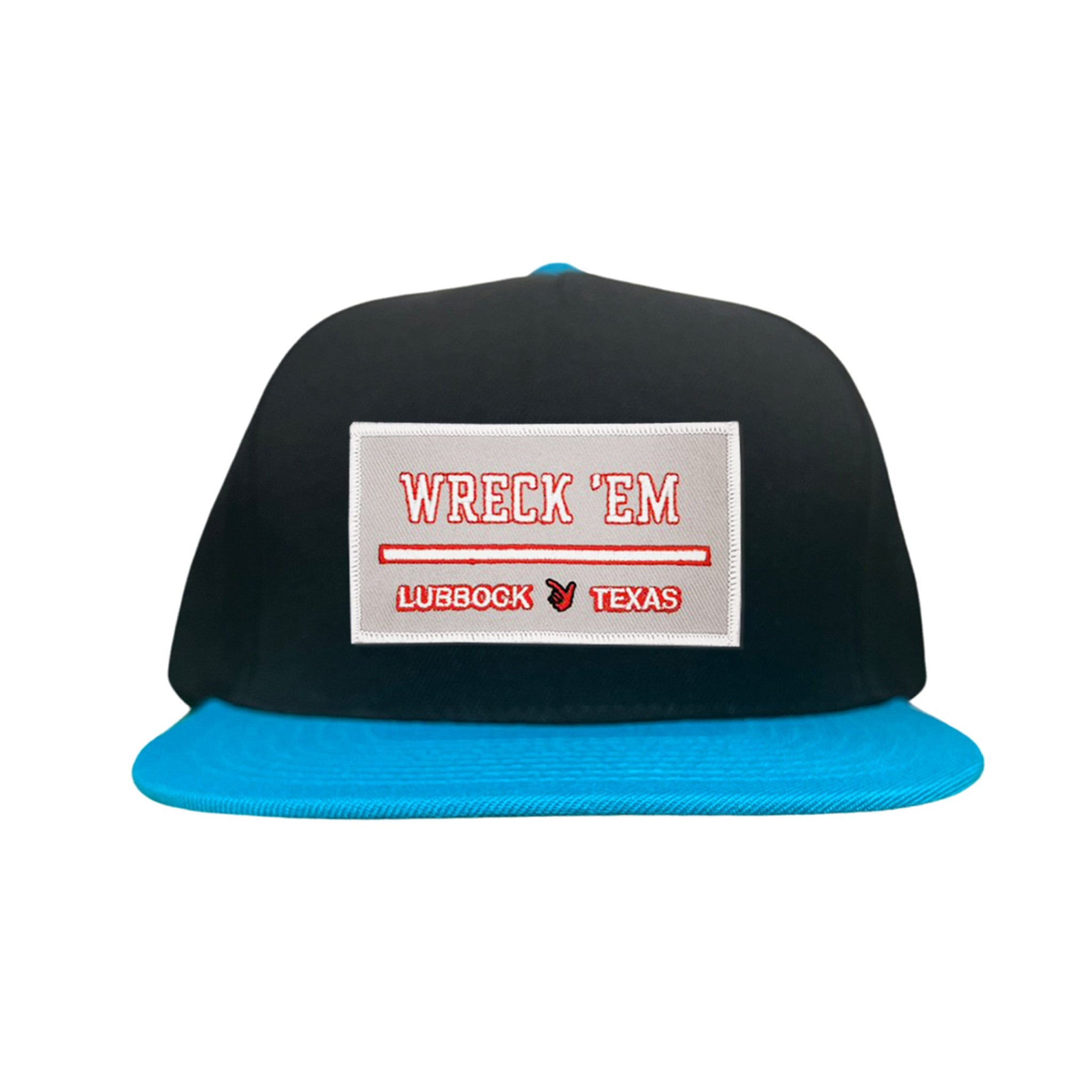 Texas Tech Wreck'Em Tech Lubbock Rectangle Patch Snapback Hat