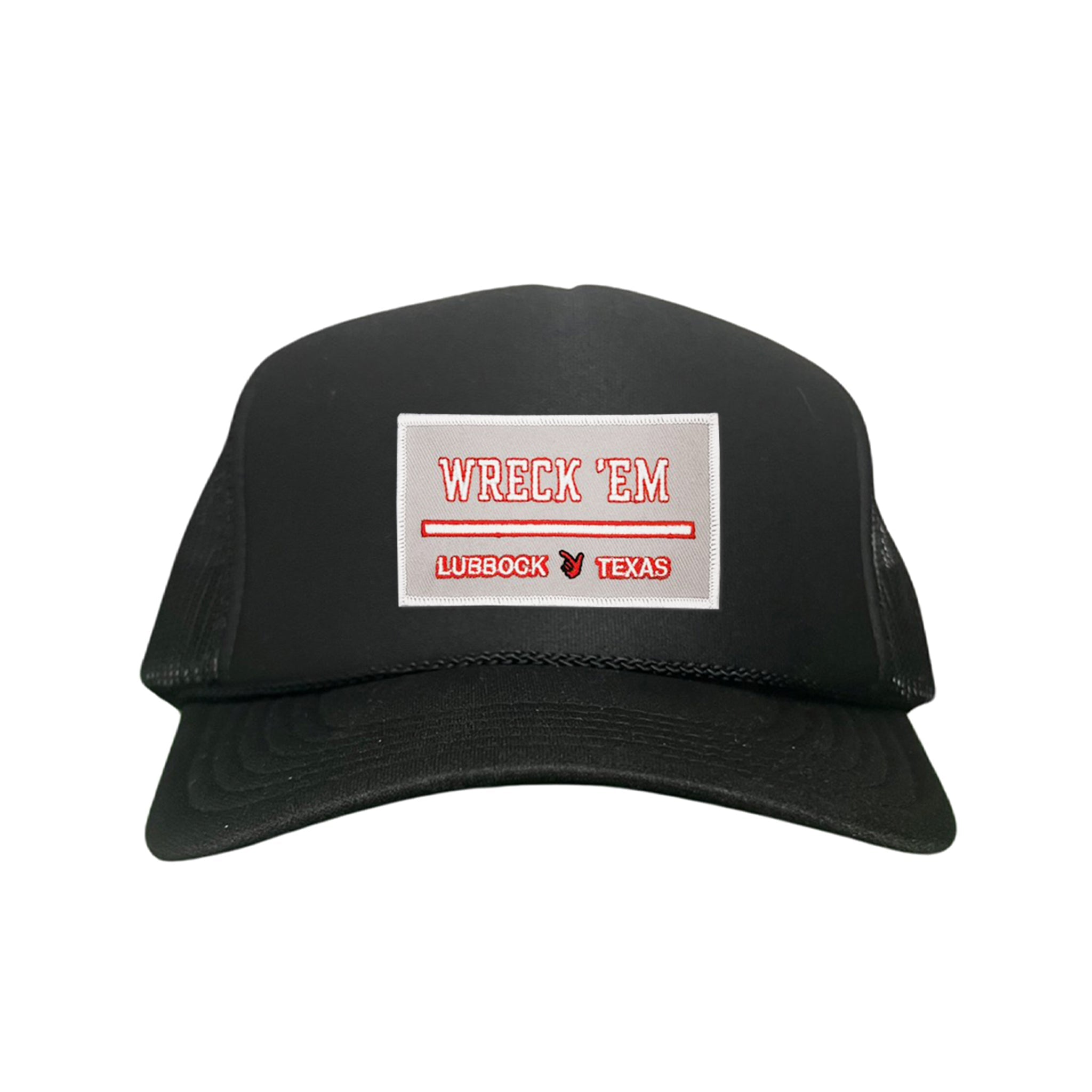 Texas Tech Wreck'Em Tech Lubbock Rectangle Patch Snapback Hat