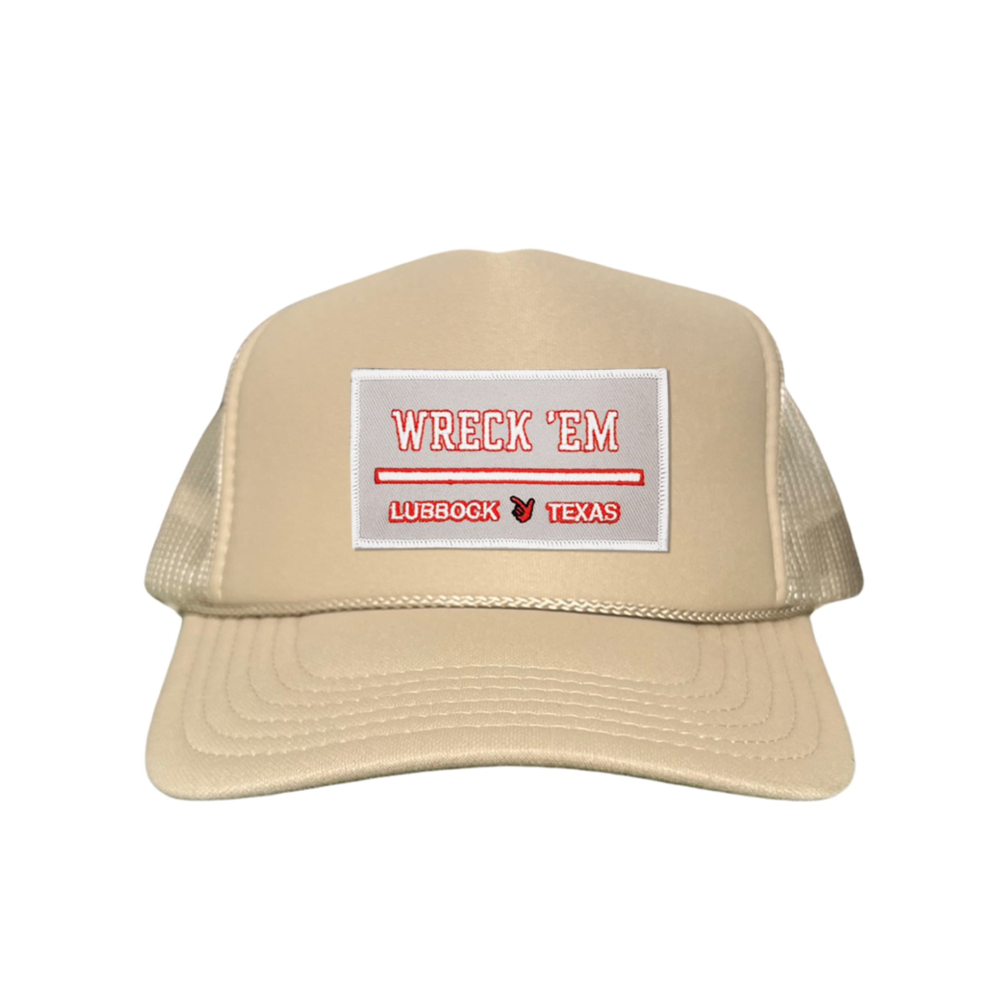 Texas Tech Wreck'Em Tech Lubbock Rectangle Patch Snapback Hat