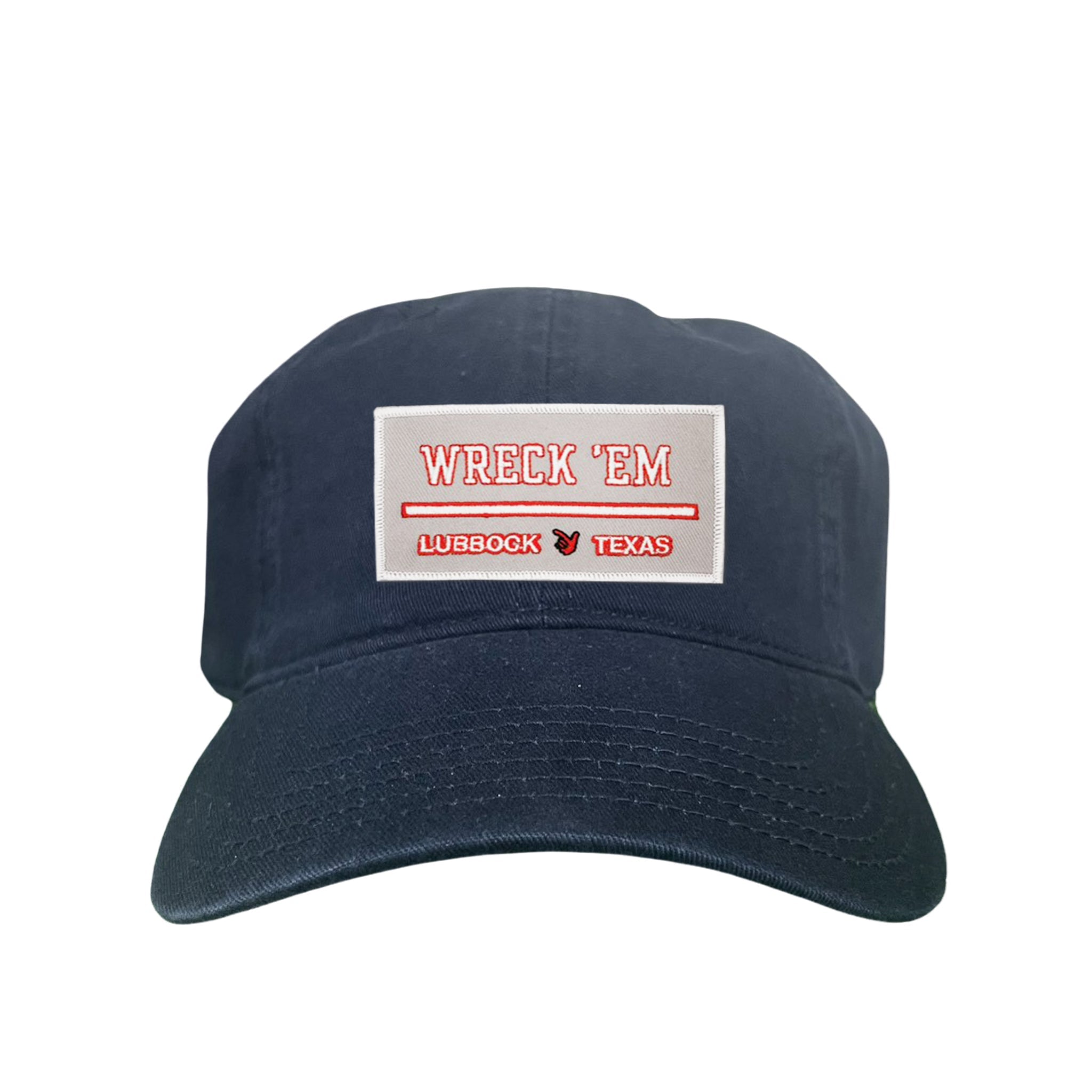 Texas Tech Wreck'Em Tech Lubbock Rectangle Patch Snapback Hat