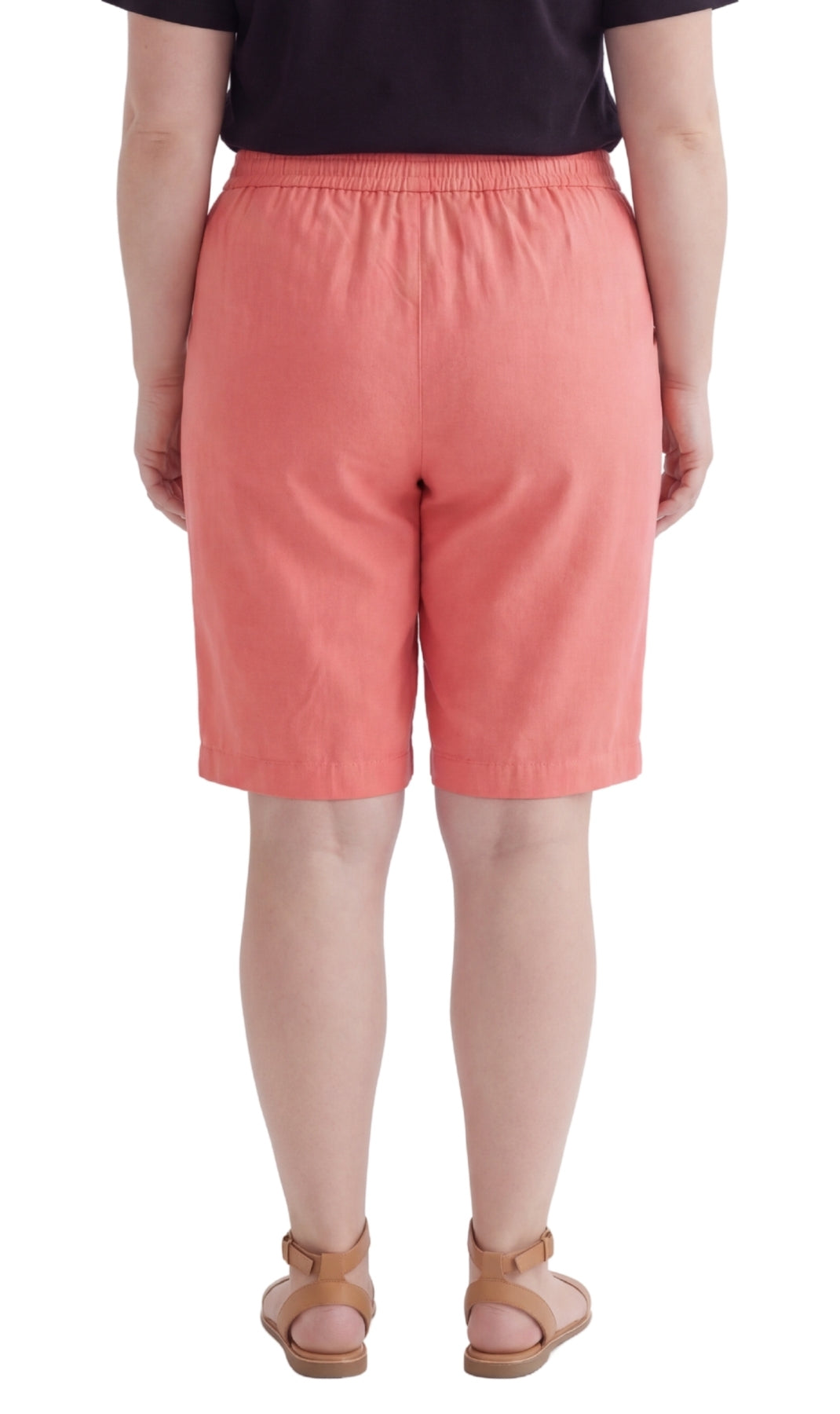 Women's Pull-On Bermuda Shorts in Denim and Twill - Stretch Fit