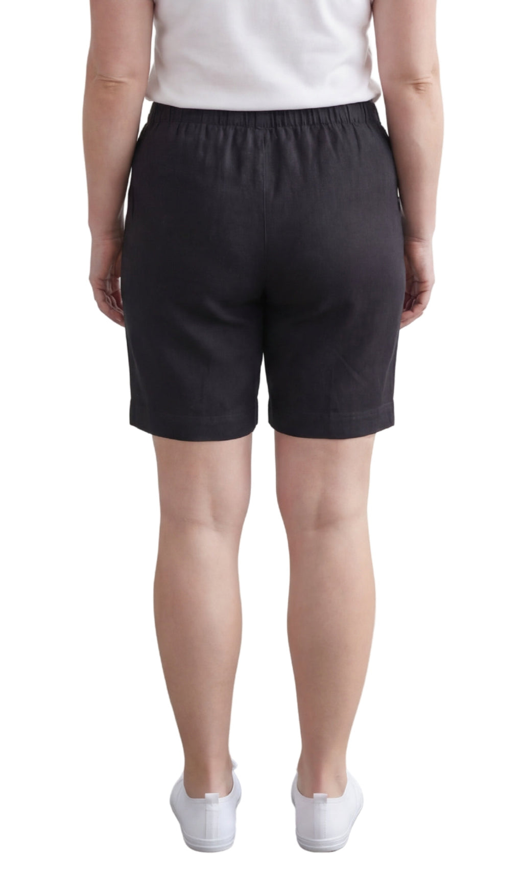 Women's Pull-On Denim and Twill Shorts with Elastic Waist