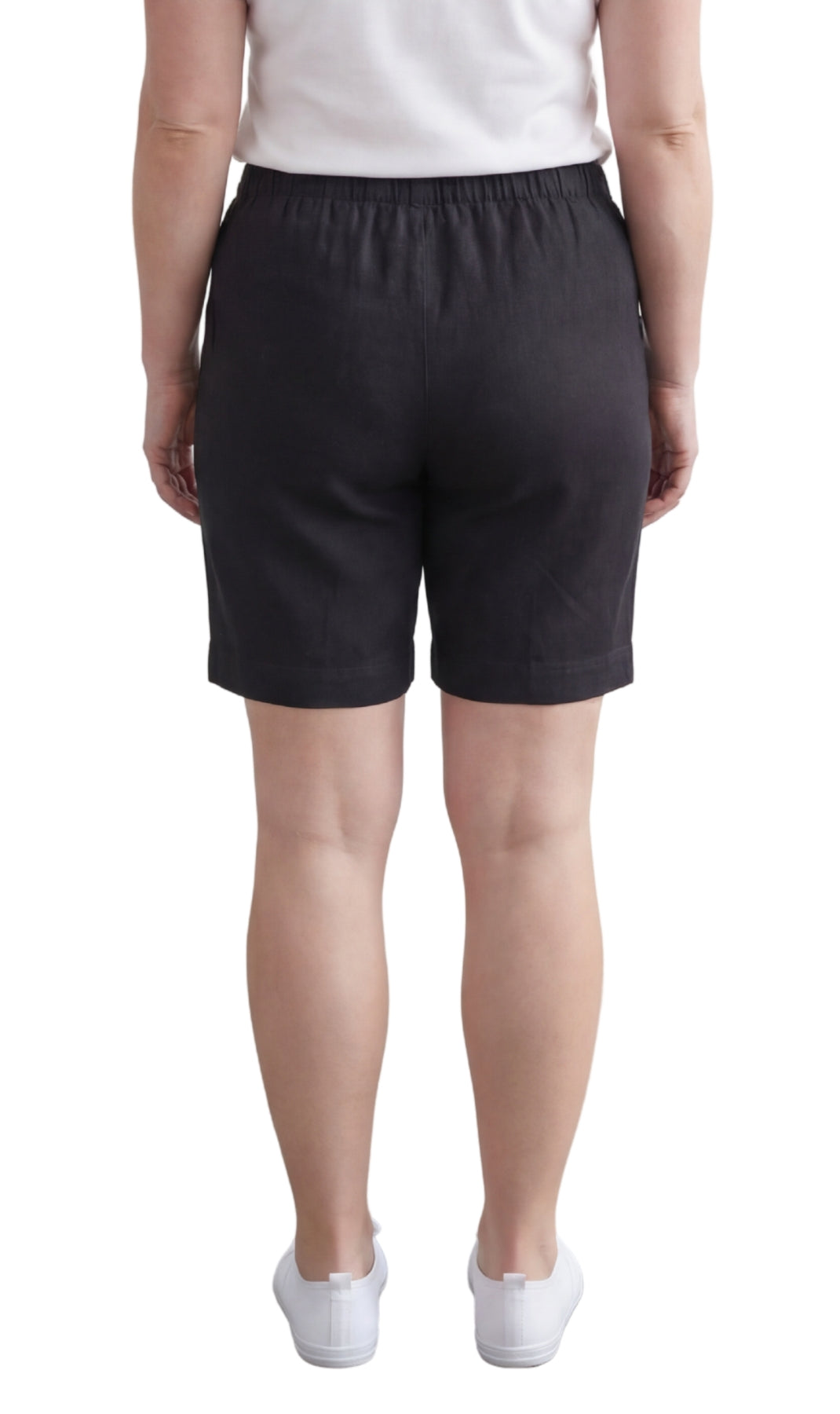 Women's Pull-On Denim and Twill Shorts with Elastic Waist