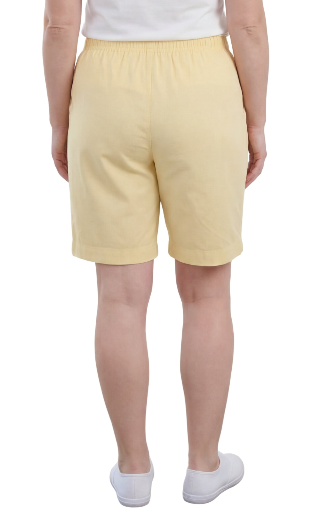 Women's Pull-On Denim and Twill Shorts with Elastic Waist