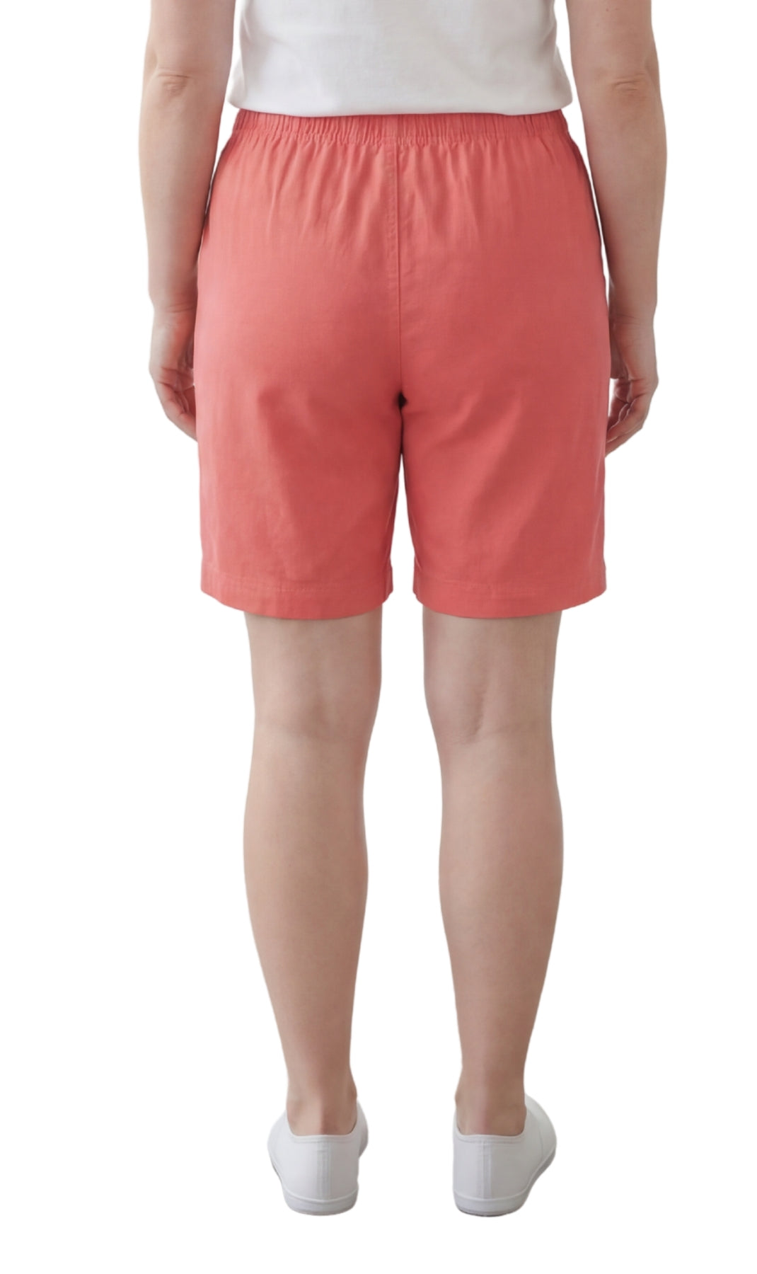Women's Pull-On Denim and Twill Shorts with Elastic Waist