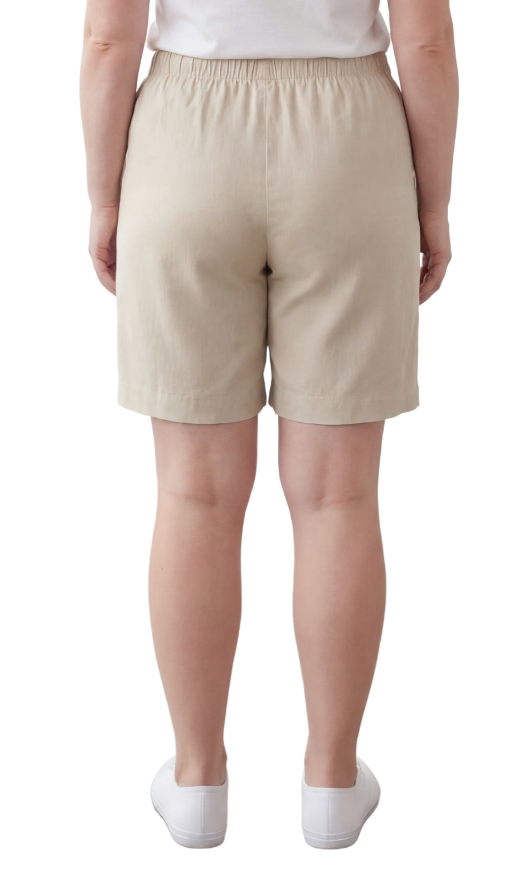 Women's Pull-On Denim and Twill Shorts with Elastic Waist