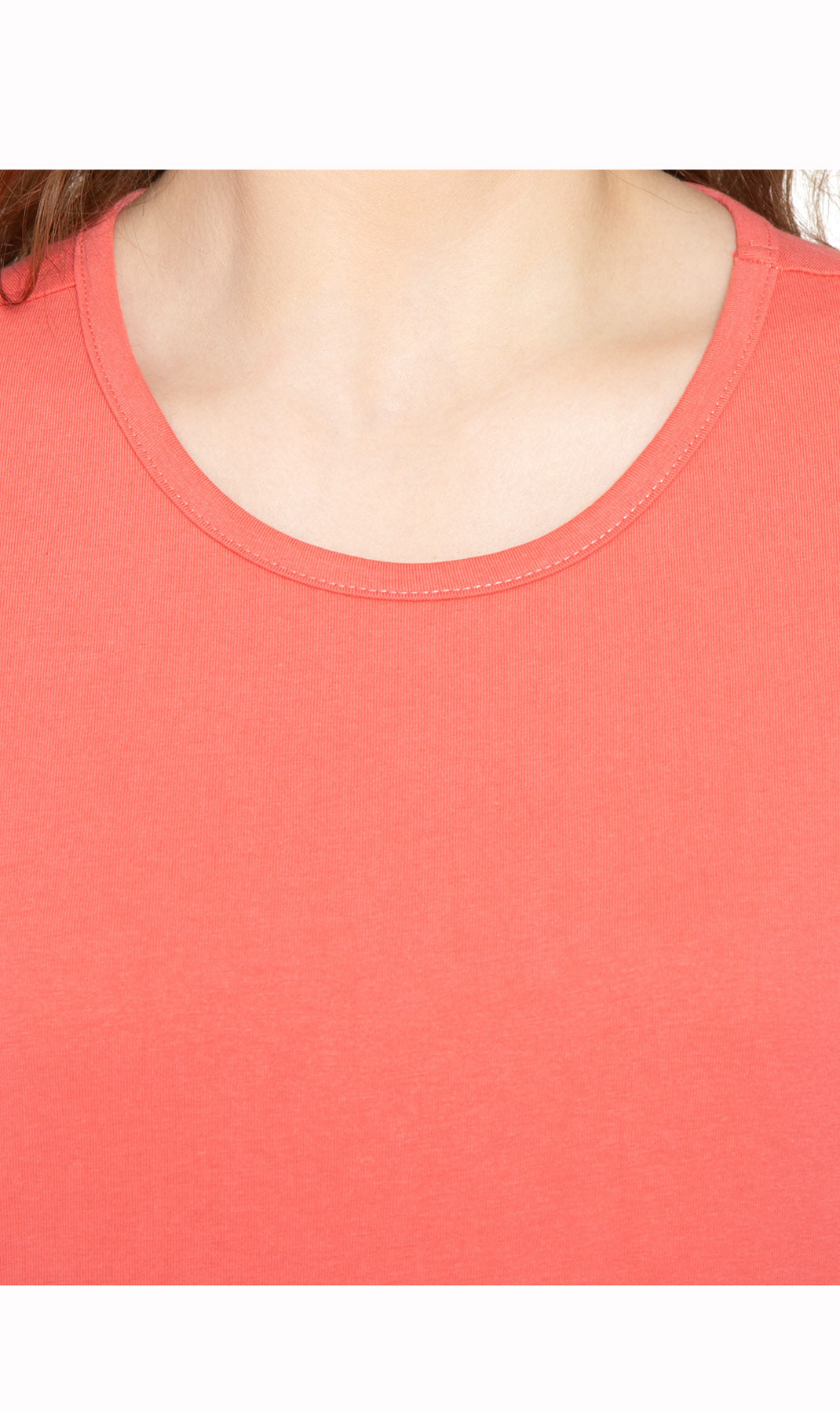Women's Relaxed Fit Crew Neck Cotton Blend Short Sleeve T-Shirt