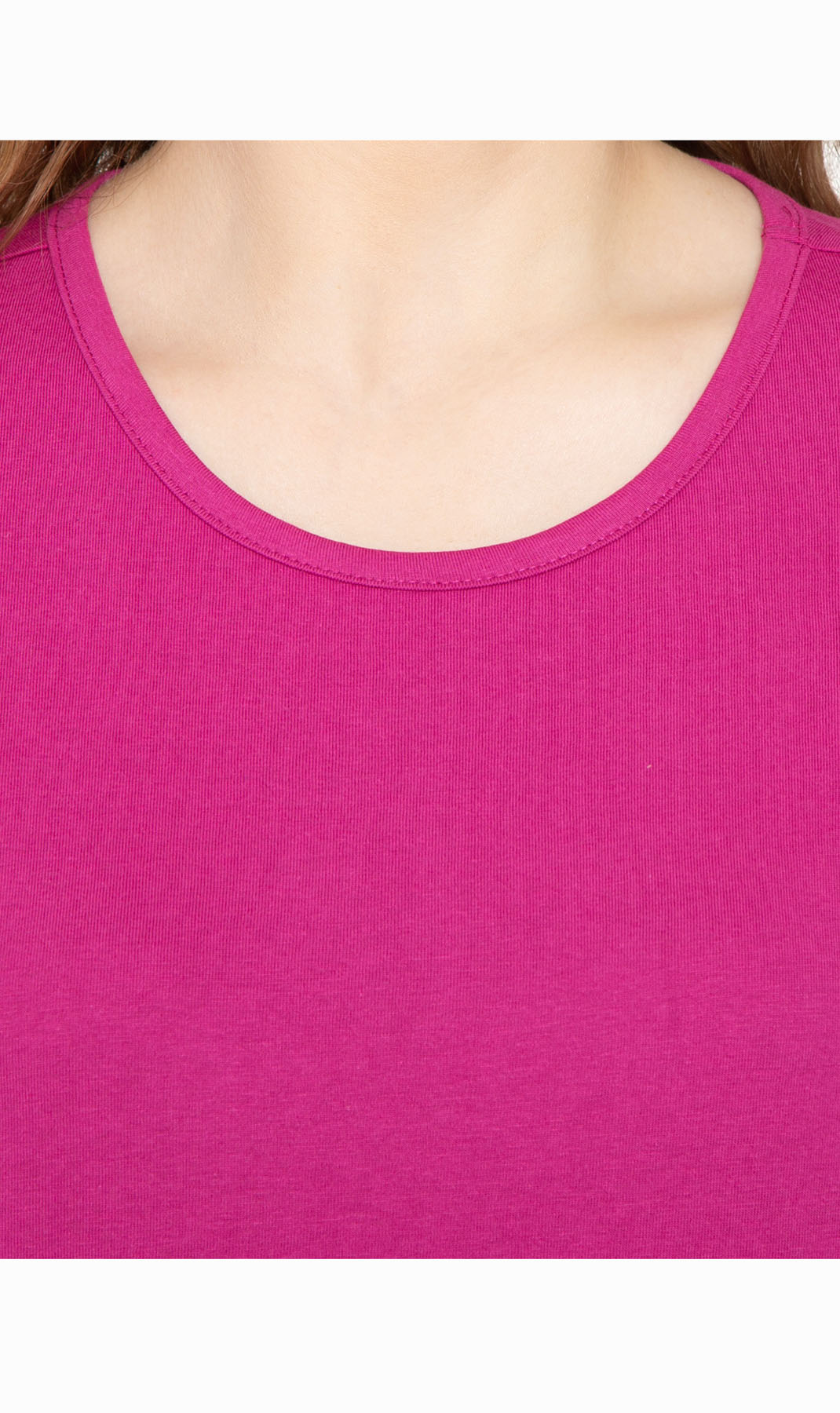 Women's Relaxed Fit Crew Neck Cotton Blend Short Sleeve T-Shirt