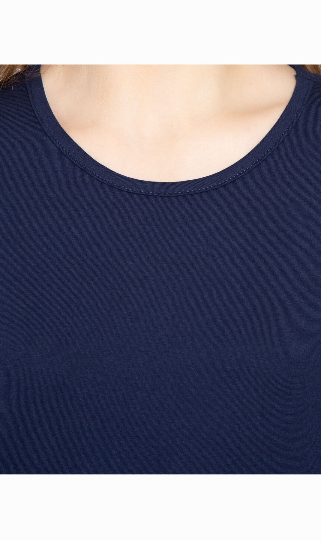 Women's Relaxed Fit Crew Neck Cotton Blend Short Sleeve T-Shirt